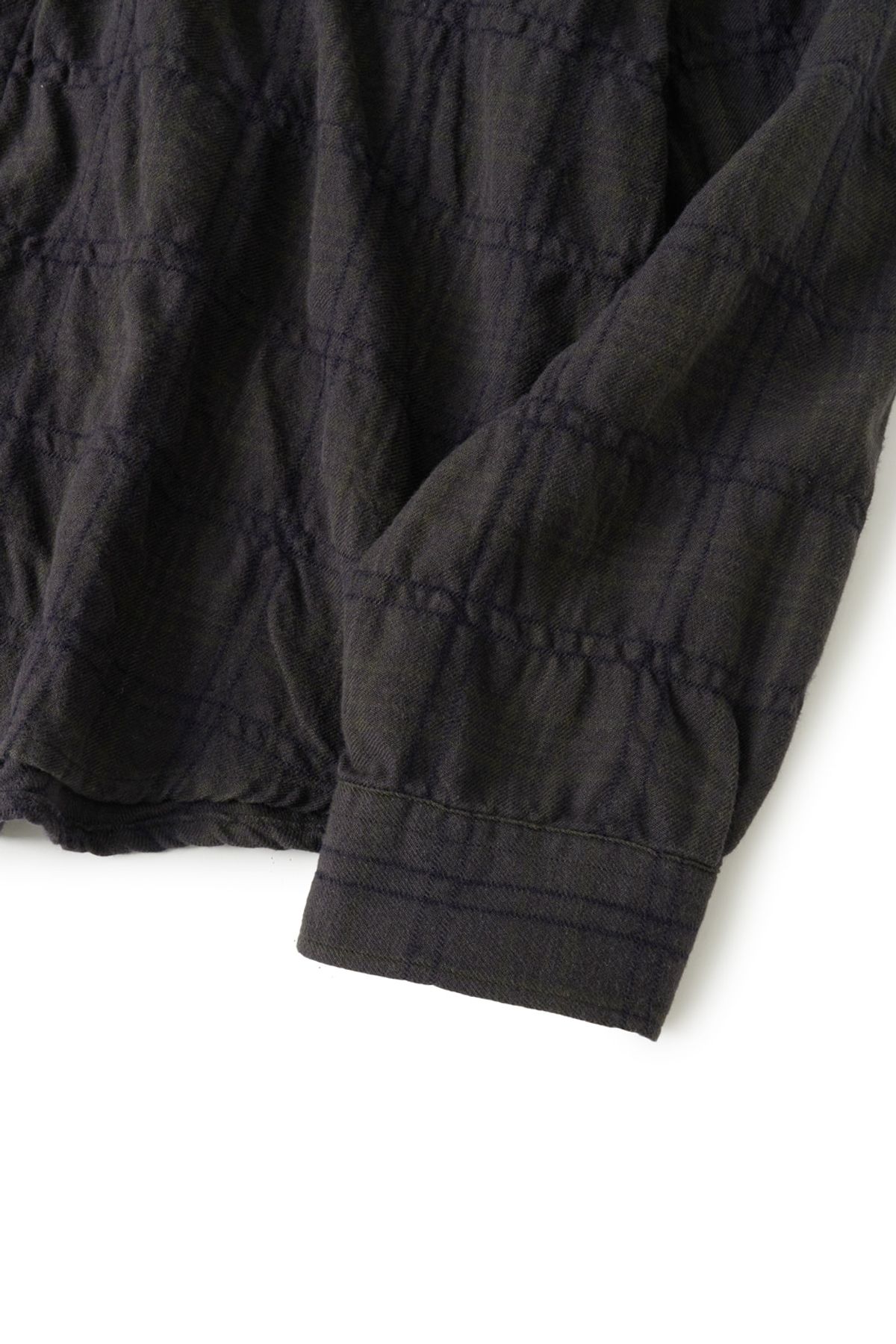 해칭룸(HATCHINGROOM) Museum Shirt Shirring Check Dark Brown