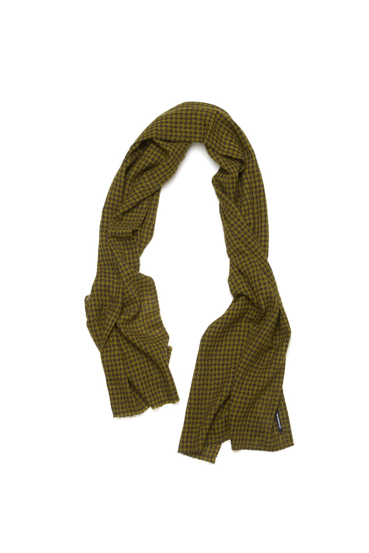 해칭룸(HATCHINGROOM) Houndstooth Check Wool Muffler Green