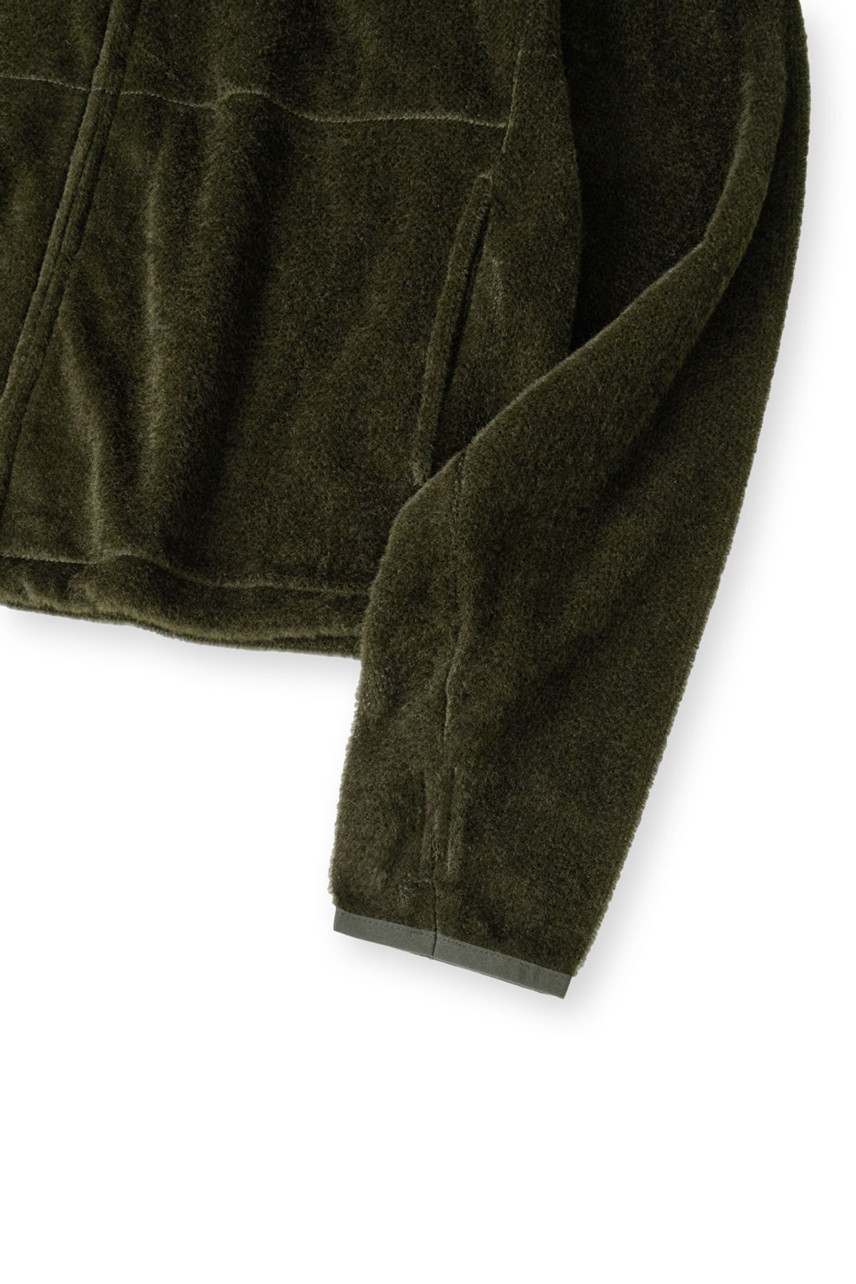 해칭룸(HATCHINGROOM) Fuzzy Mesh Hoodie Khaki