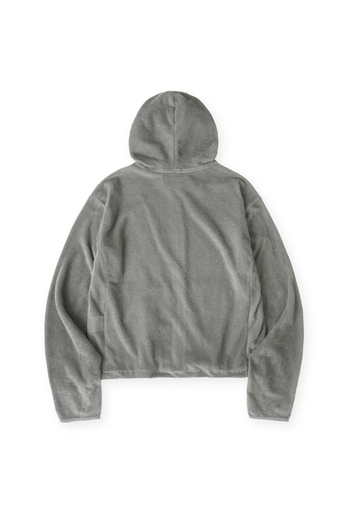 해칭룸(HATCHINGROOM) Fuzzy Mesh Hoodie Light Grey