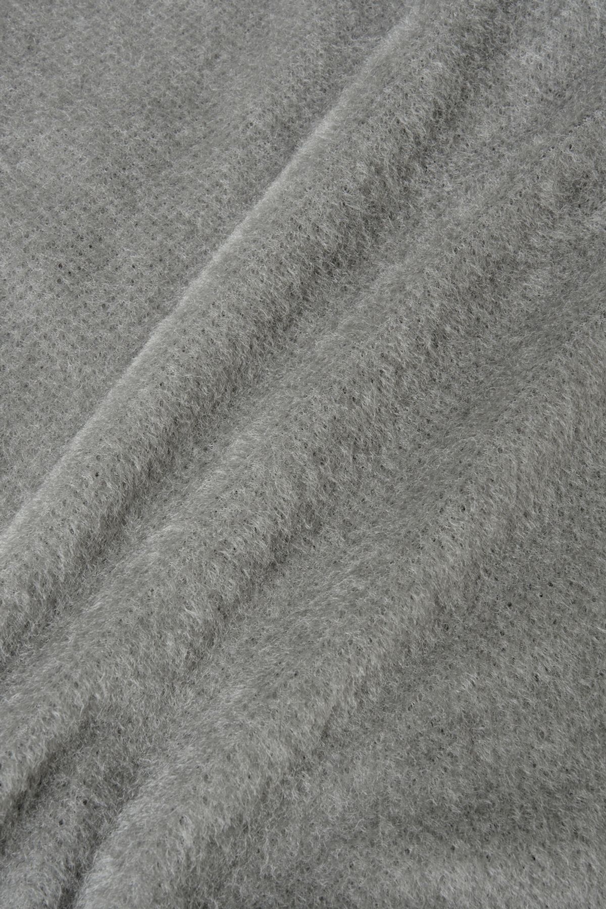 해칭룸(HATCHINGROOM) Fuzzy Mesh Hoodie Light Grey