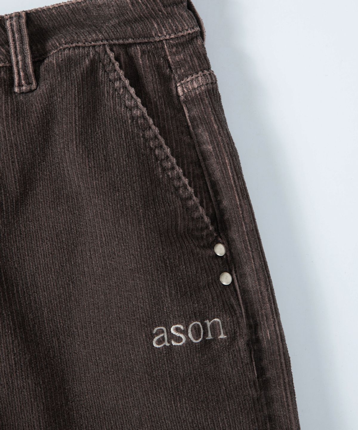 애즈온(ASON) MOSS CORDUORY PANTS / VIOLET BROWN