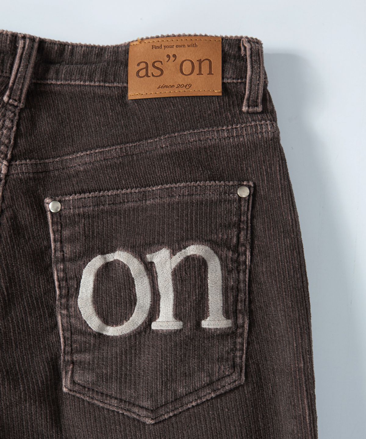애즈온(ASON) MOSS CORDUORY PANTS / VIOLET BROWN