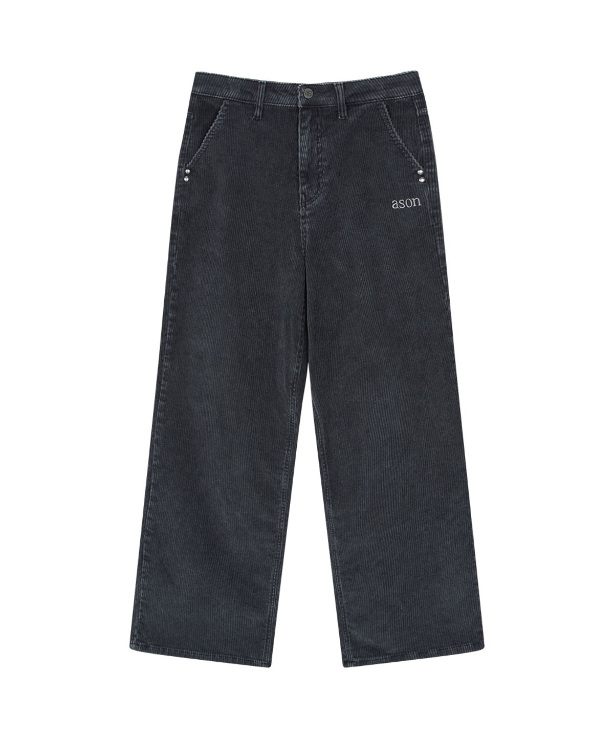 애즈온(ASON) MOSS CORDUORY PANTS / CHARCOAL