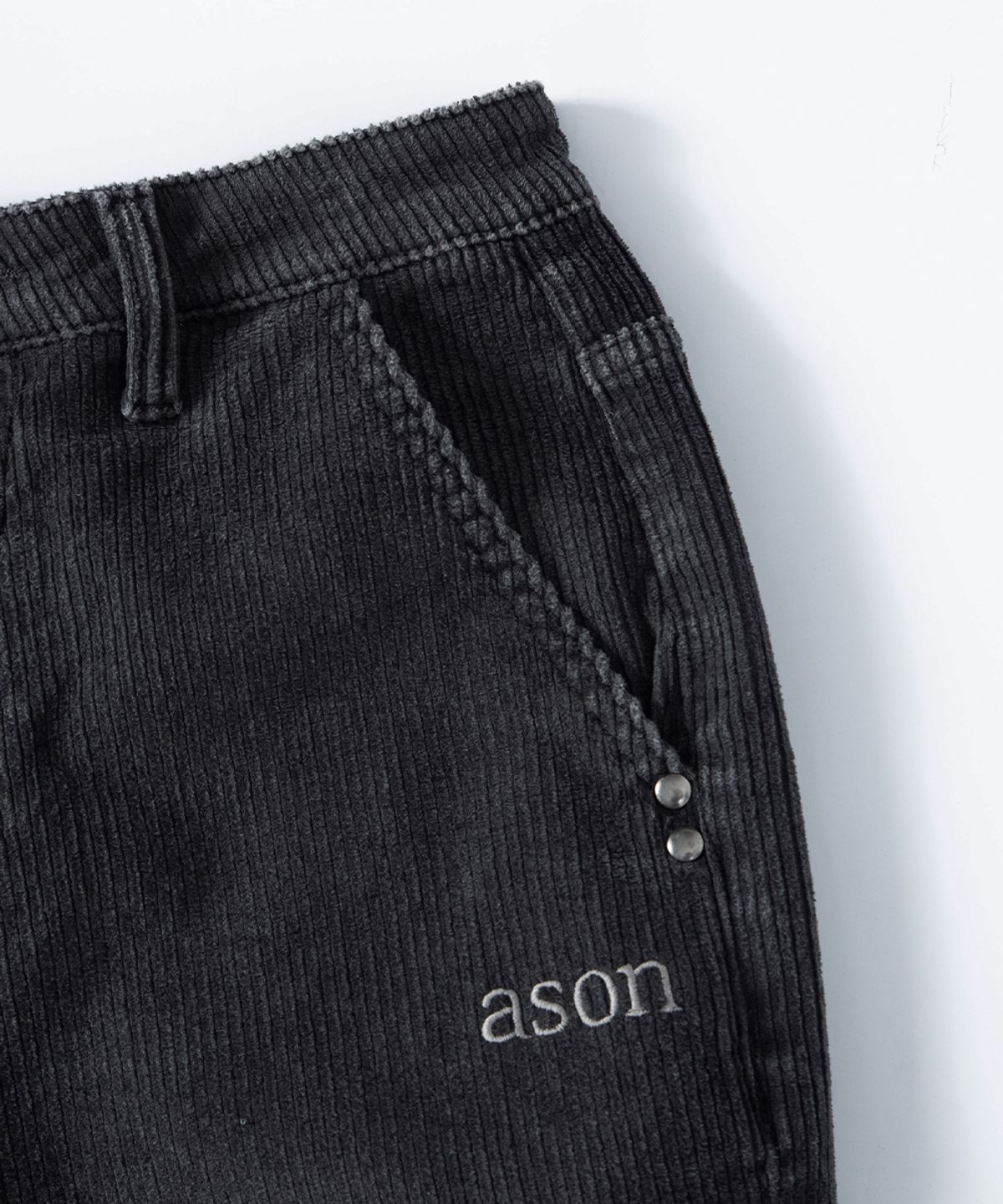 애즈온(ASON) MOSS CORDUORY PANTS / CHARCOAL