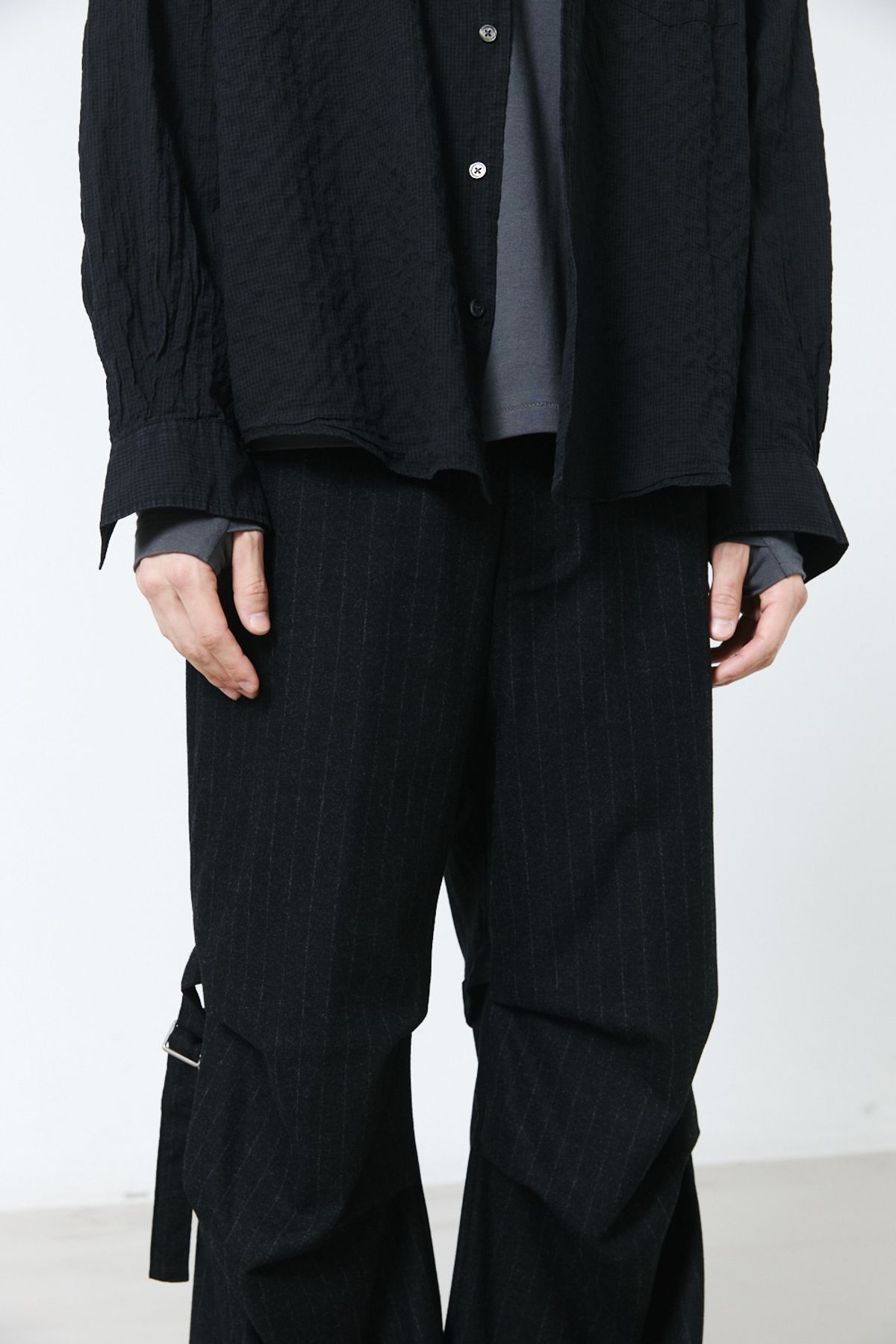 해칭룸(HATCHINGROOM) Boxer Turtleneck Tee Charcoal