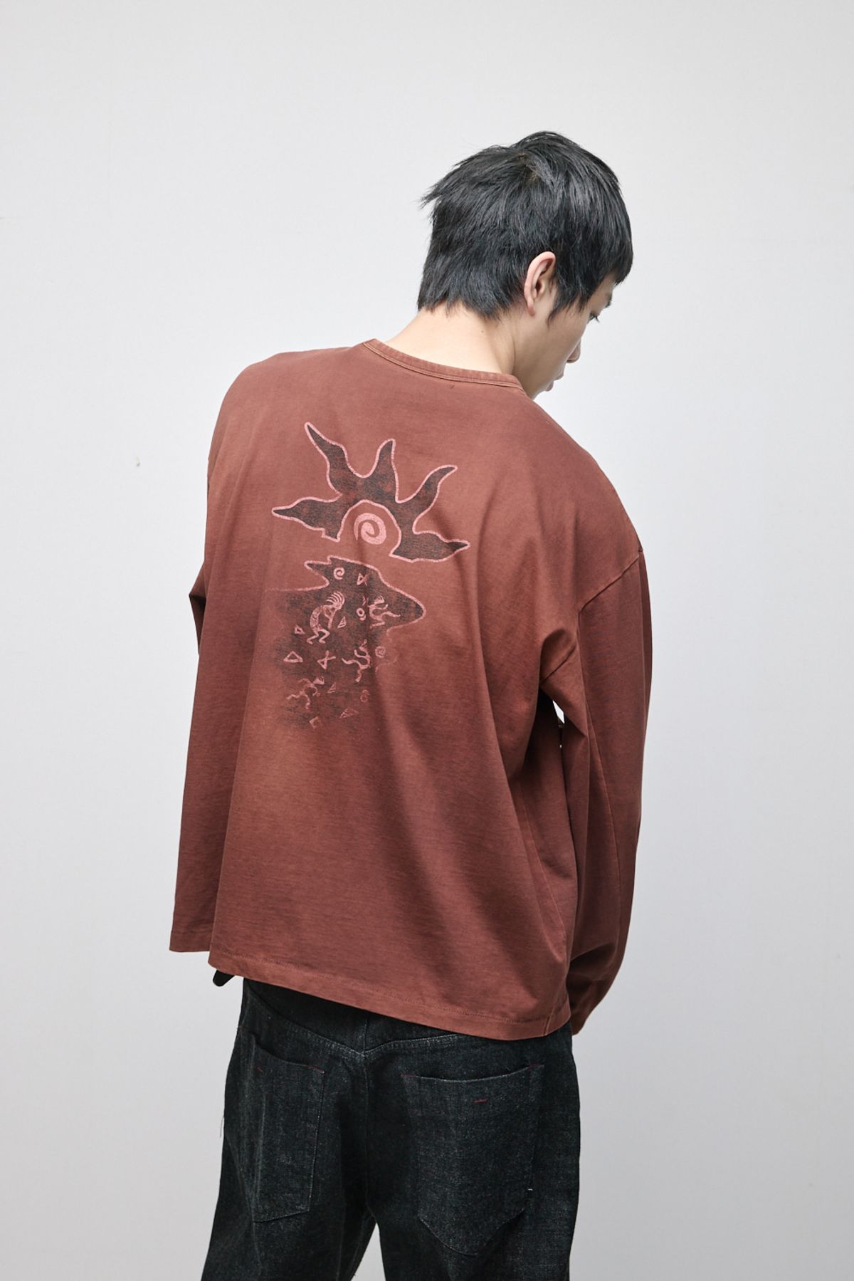 해칭룸(HATCHINGROOM) VTG Kokopelli Tee Bleached Brown