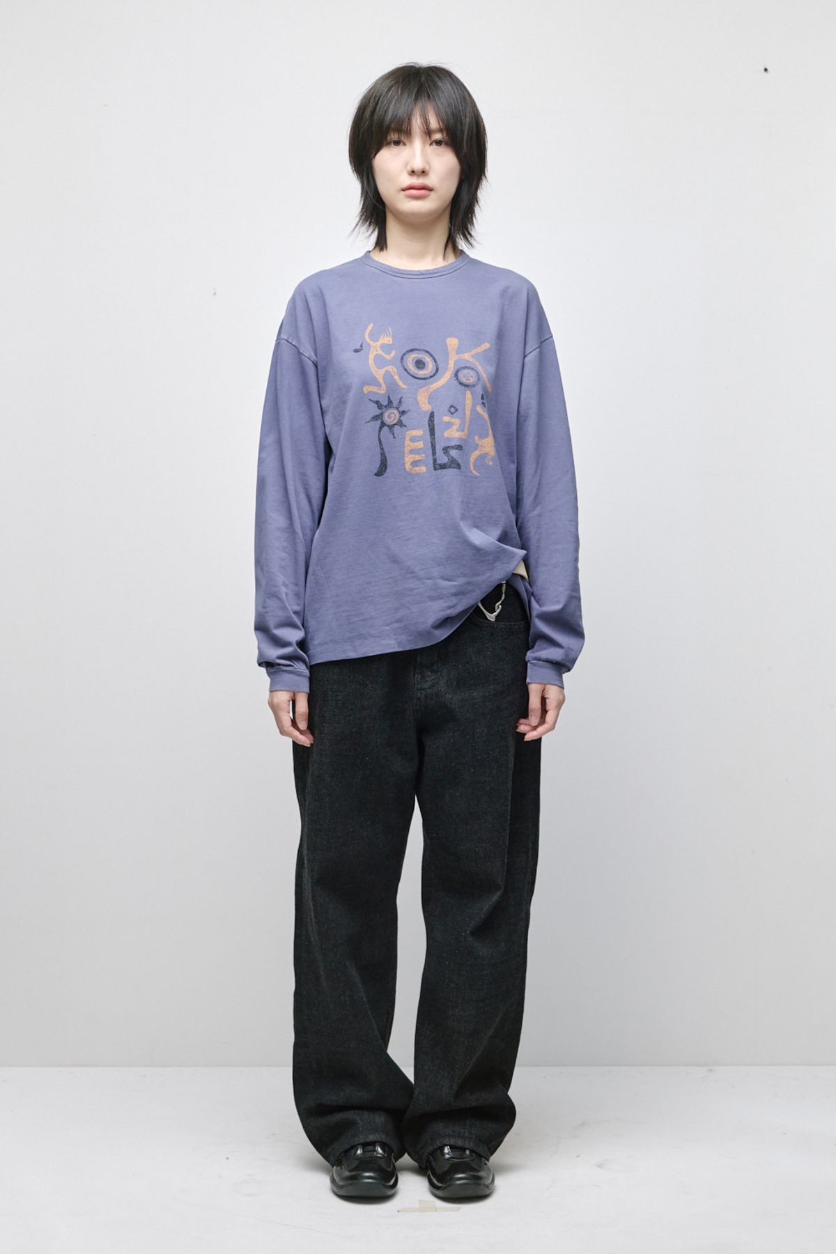해칭룸(HATCHINGROOM) VTG Kokopelli Tee Bleached Blue