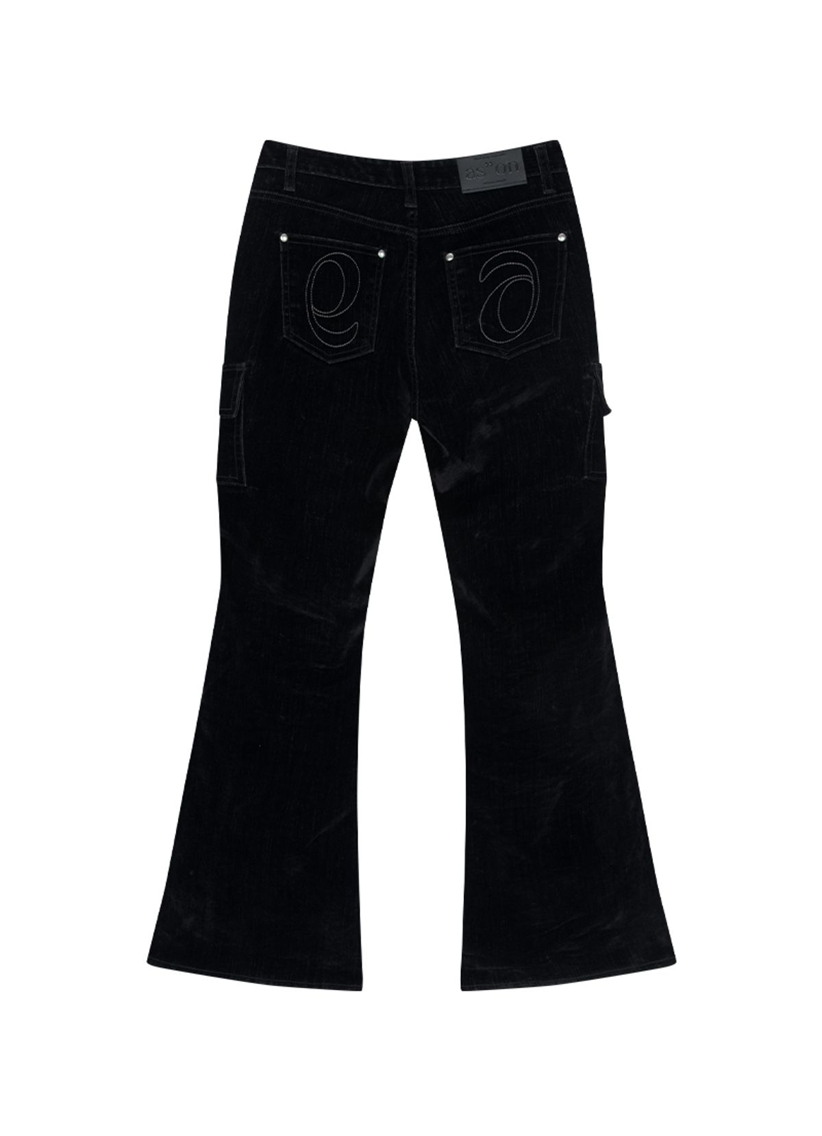 애즈온(ASON) ONYX VELVET BOOTCUT PANTS