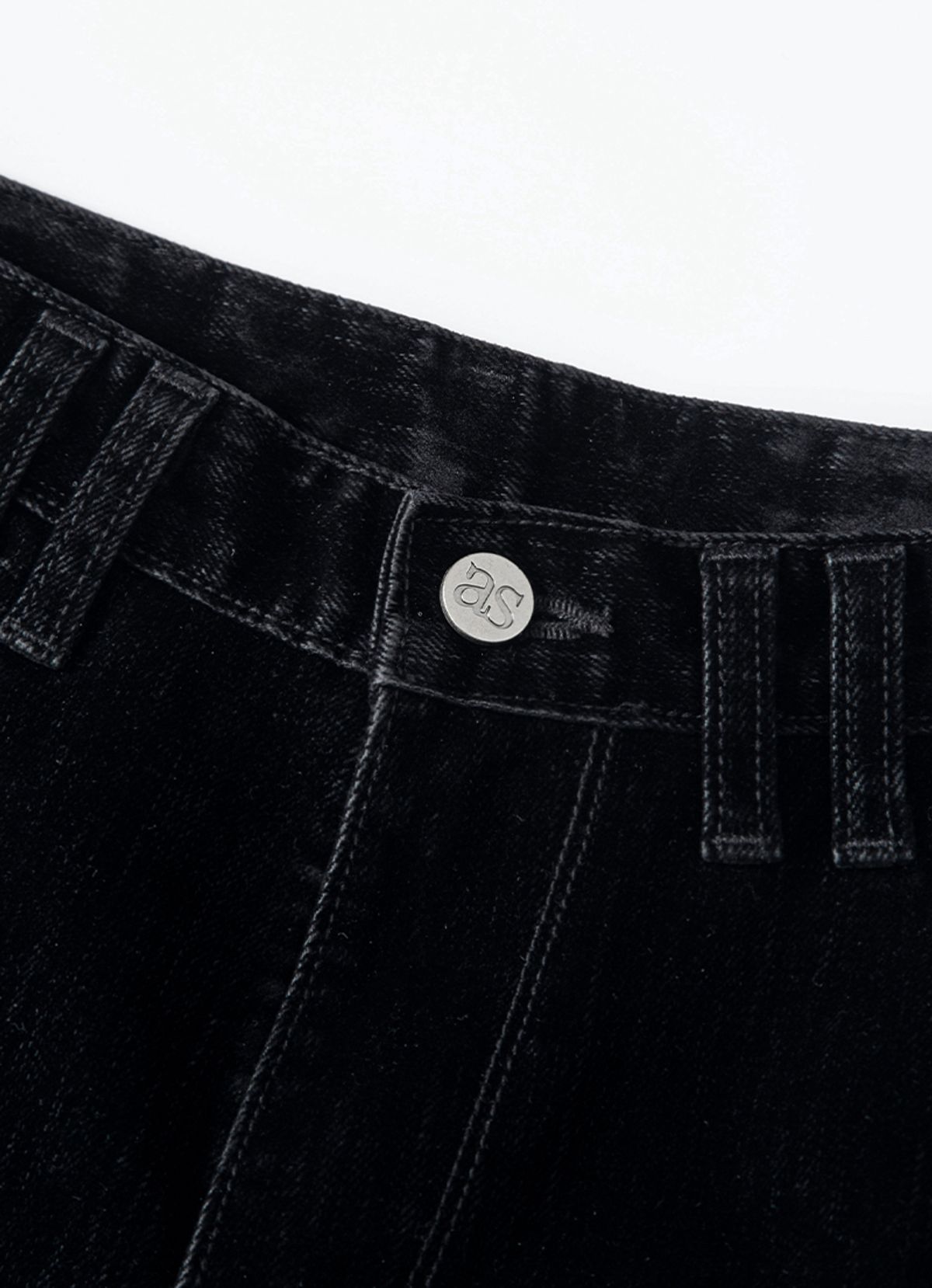 애즈온(ASON) ONYX VELVET BOOTCUT PANTS