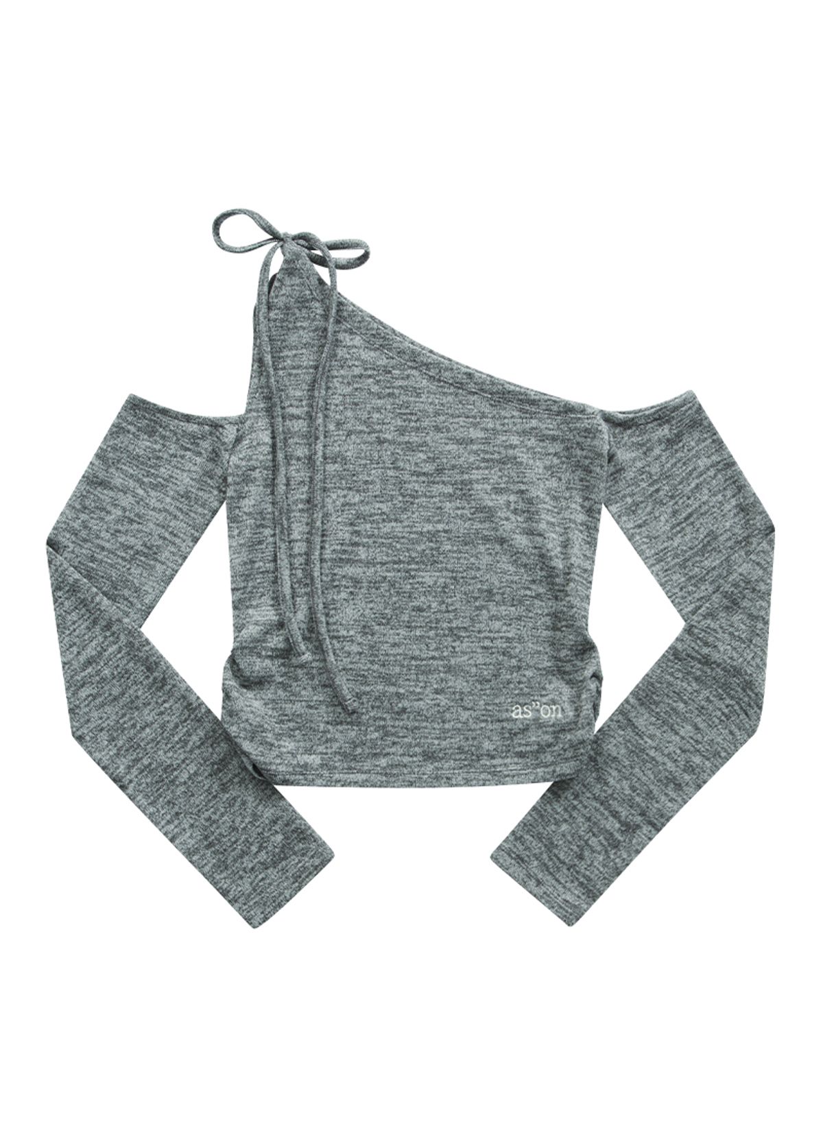 애즈온(ASON) MUSE CUT-OUT TEE / GRAY