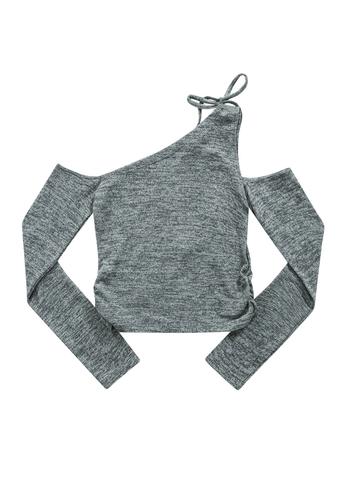 애즈온(ASON) MUSE CUT-OUT TEE / GRAY