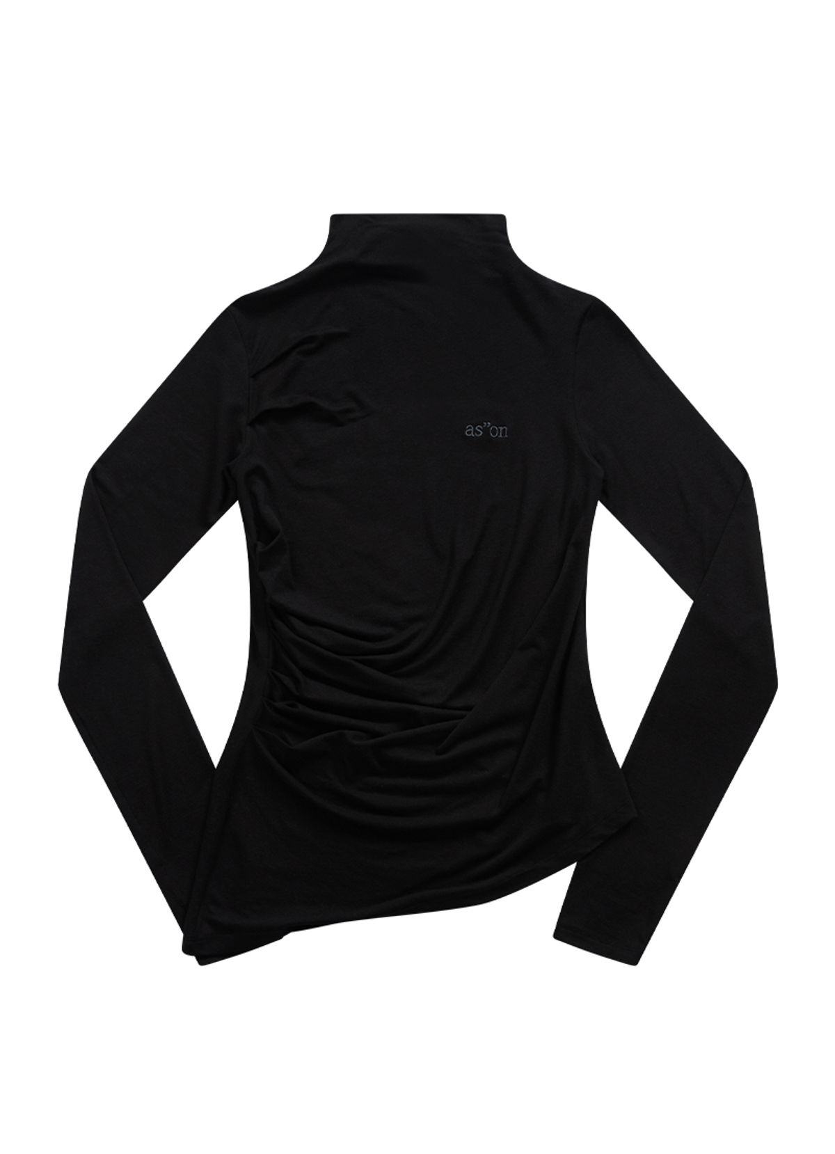 애즈온(ASON) VEIL HIGH-NECK TEE / BLACK