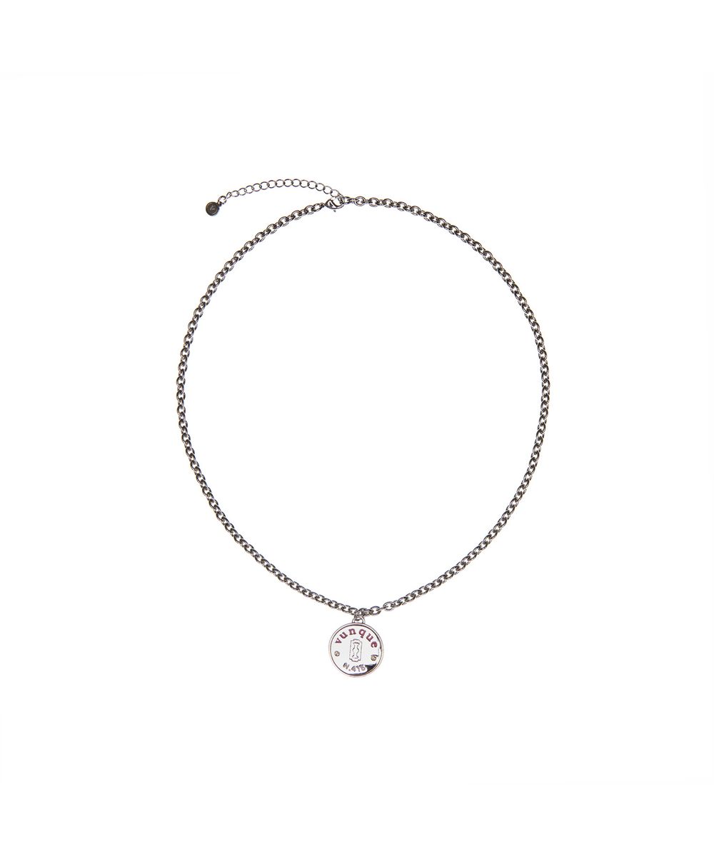 분크(VUNQUE) Meaning Out(M.O) V-coin Chain Necklace (M.O V코인 체인 네크리스) Blush  Pink - 후기 | 무신사