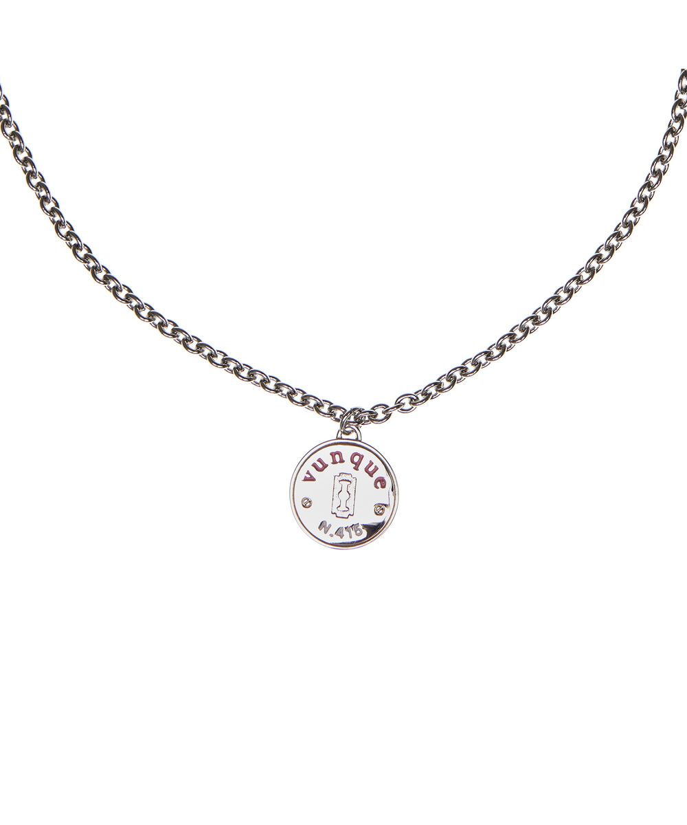 분크(VUNQUE) Meaning Out(M.O) V-coin Chain Necklace (M.O V코인 체인 네크리스) Blush  Pink - 후기 | 무신사
