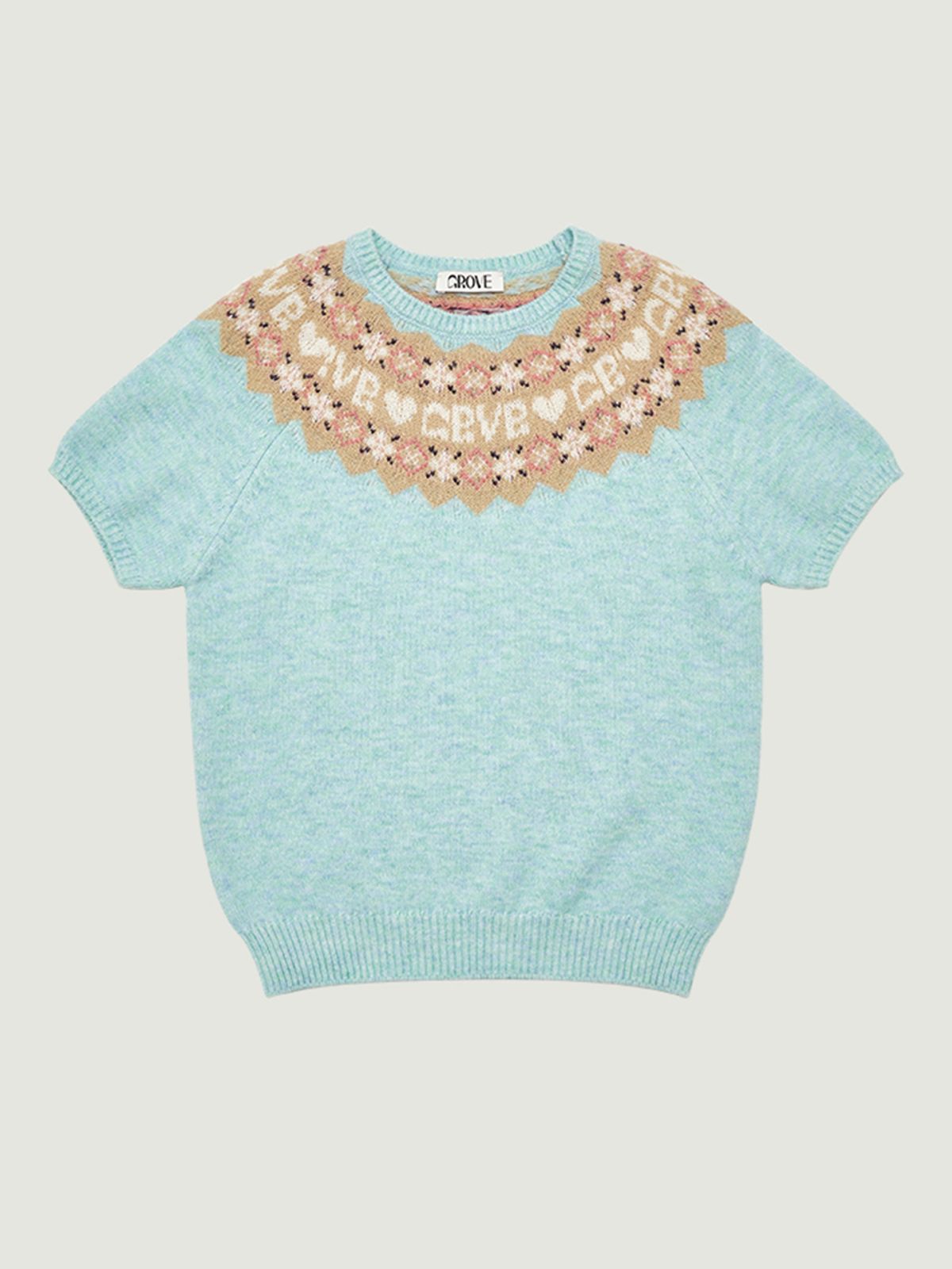그로브(GROVE) BONA NORDIC H/S KNIT (LIGHT BLUE)