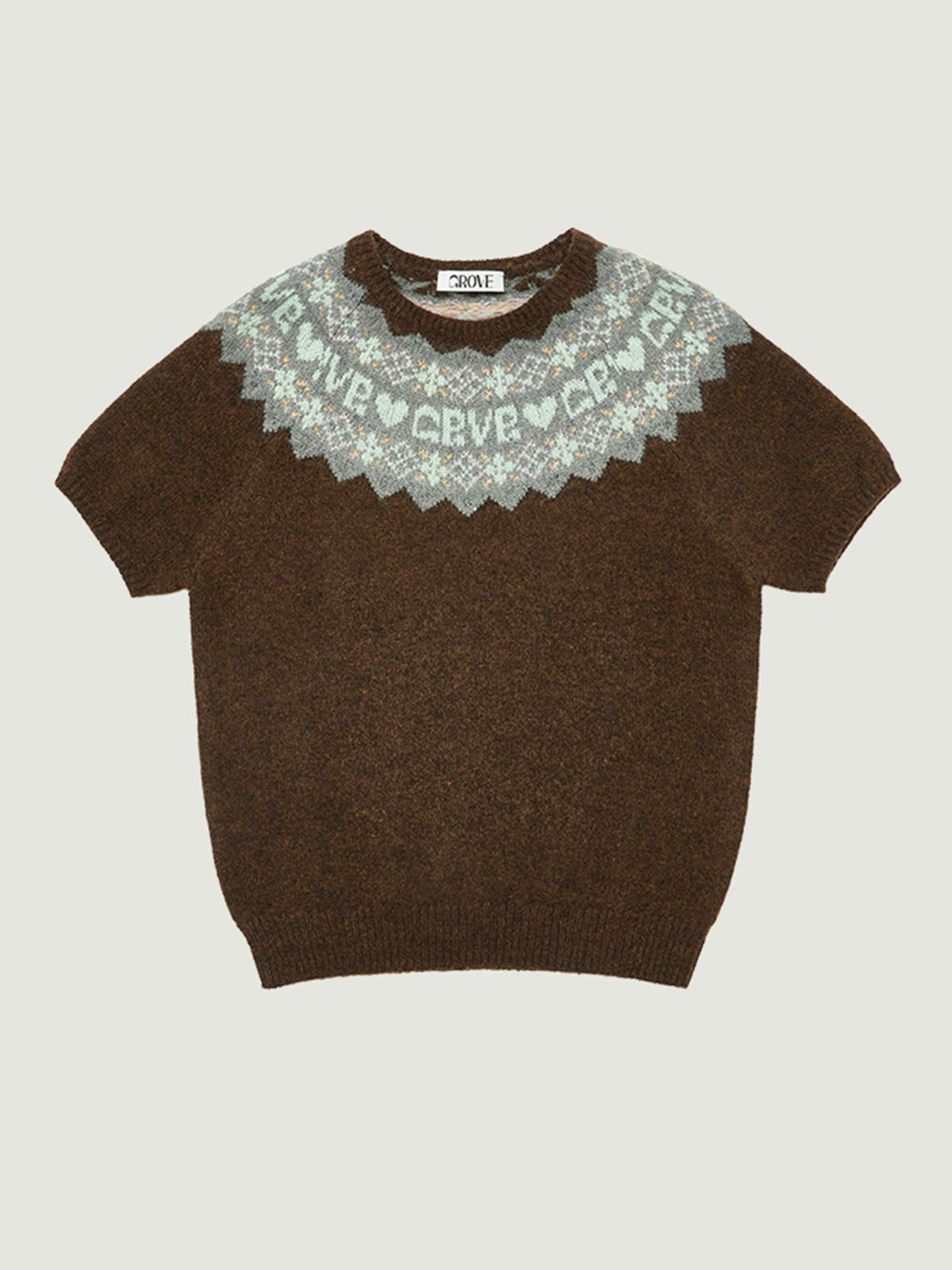그로브(GROVE) BONA NORDIC H/S KNIT (BROWN)