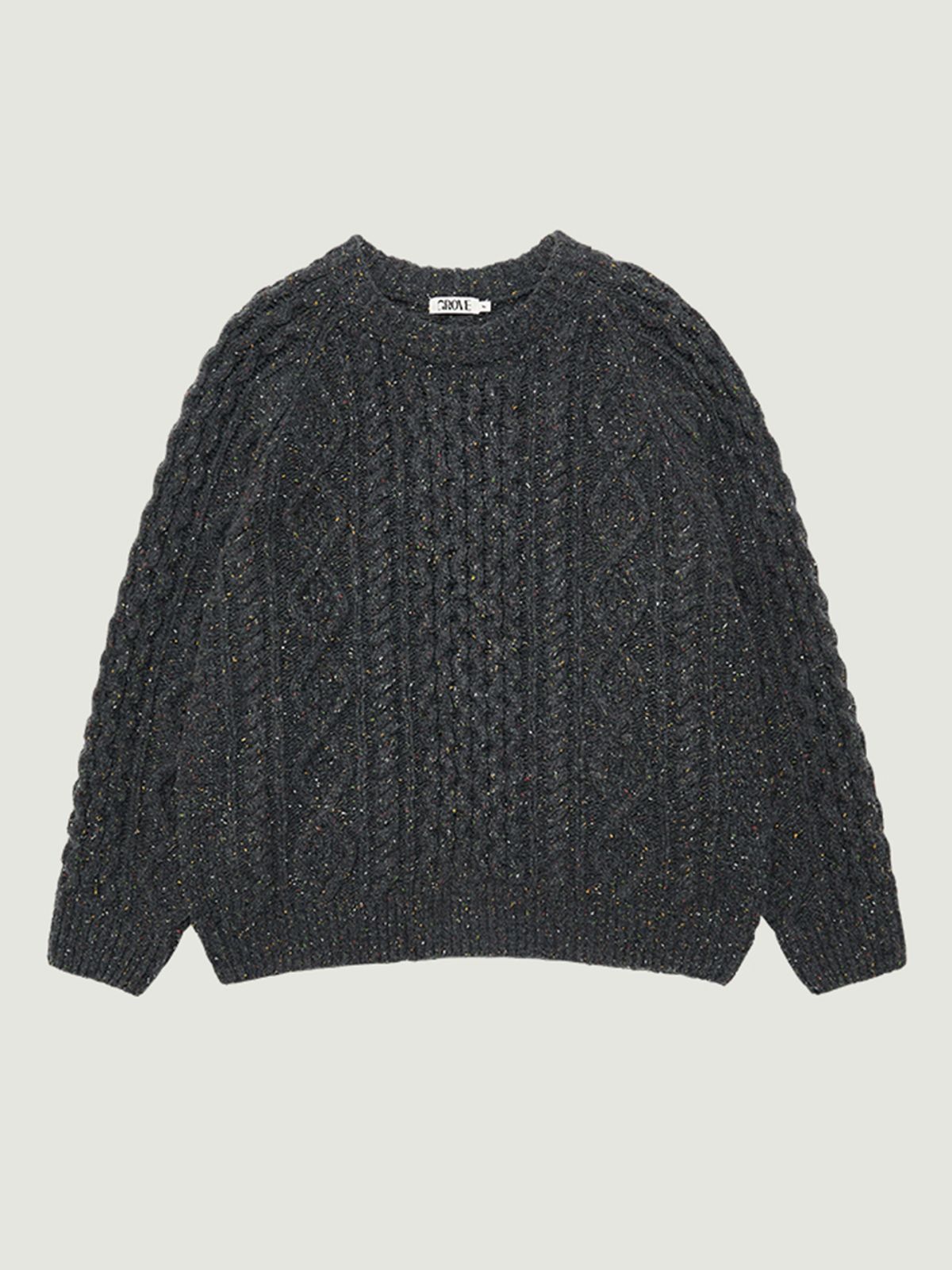그로브(GROVE) SKADI CABLE KNIT (DARK GRAY)