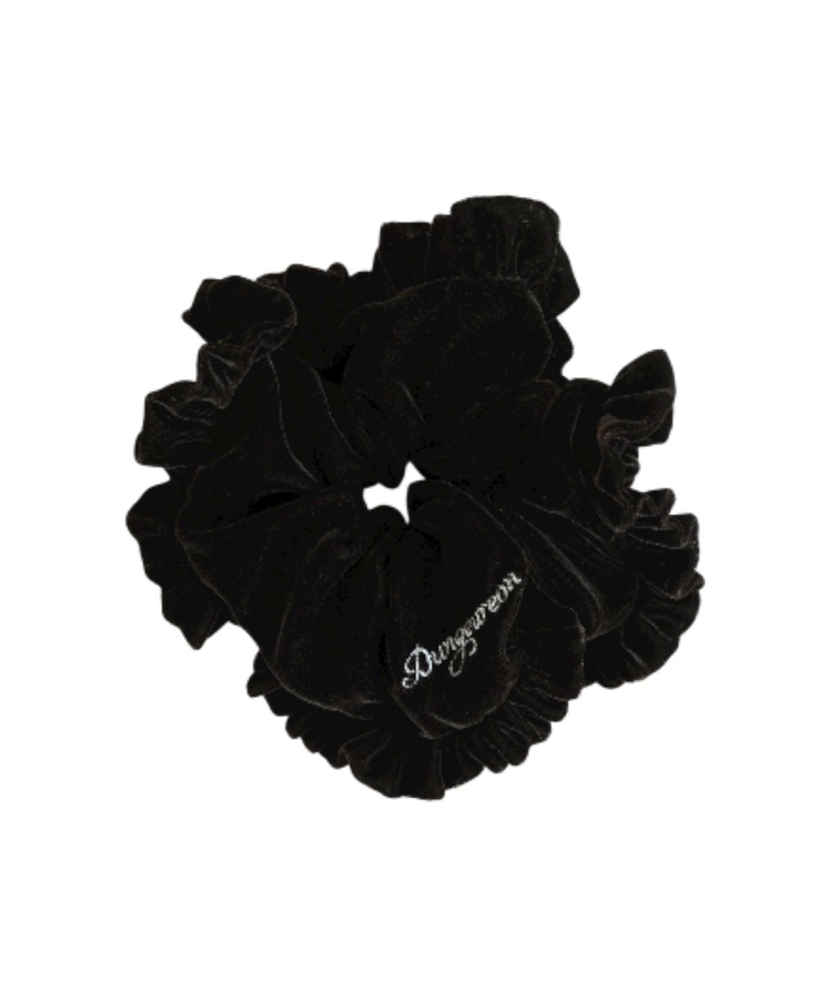 둥그런(DUNGEUREON) After Frill Scrunchie (Velvet Black)