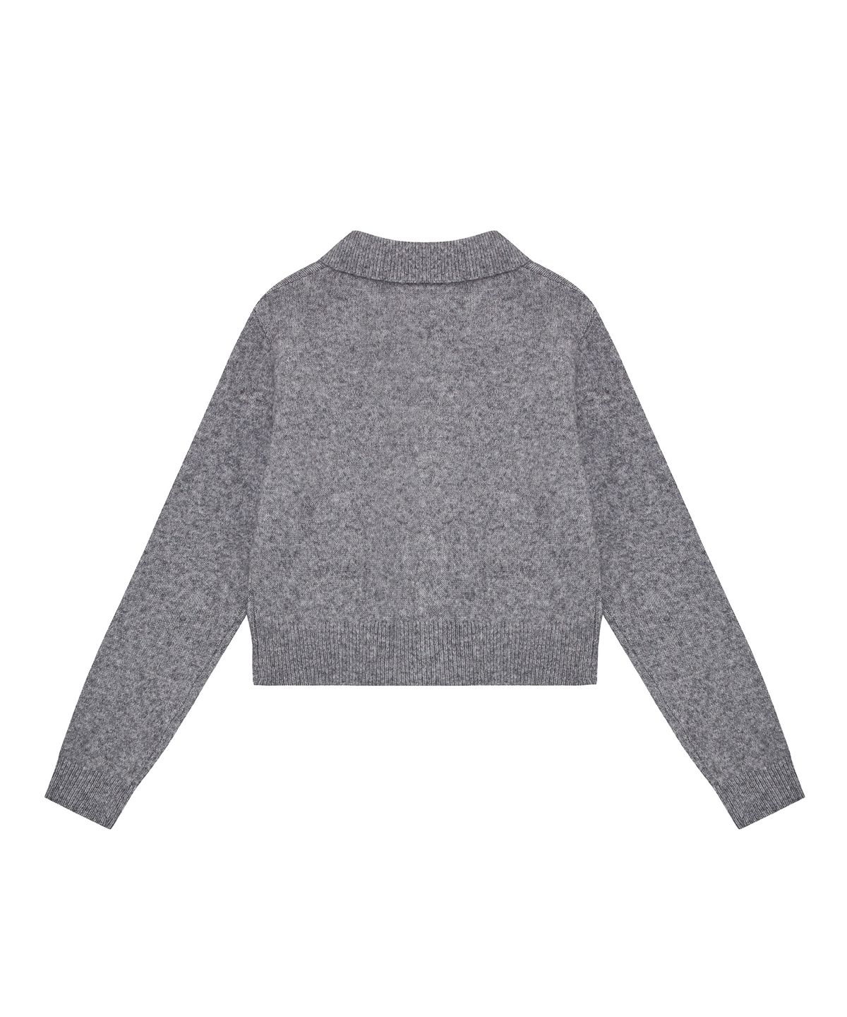 누프에블루(NEUFETBLEU) NEB metal shine two tone cardigan (gray)