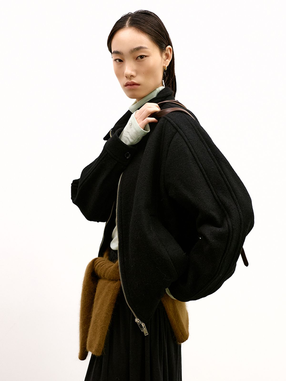 위메농(OUI MAIS NON) Alpaca boucle wool jacket