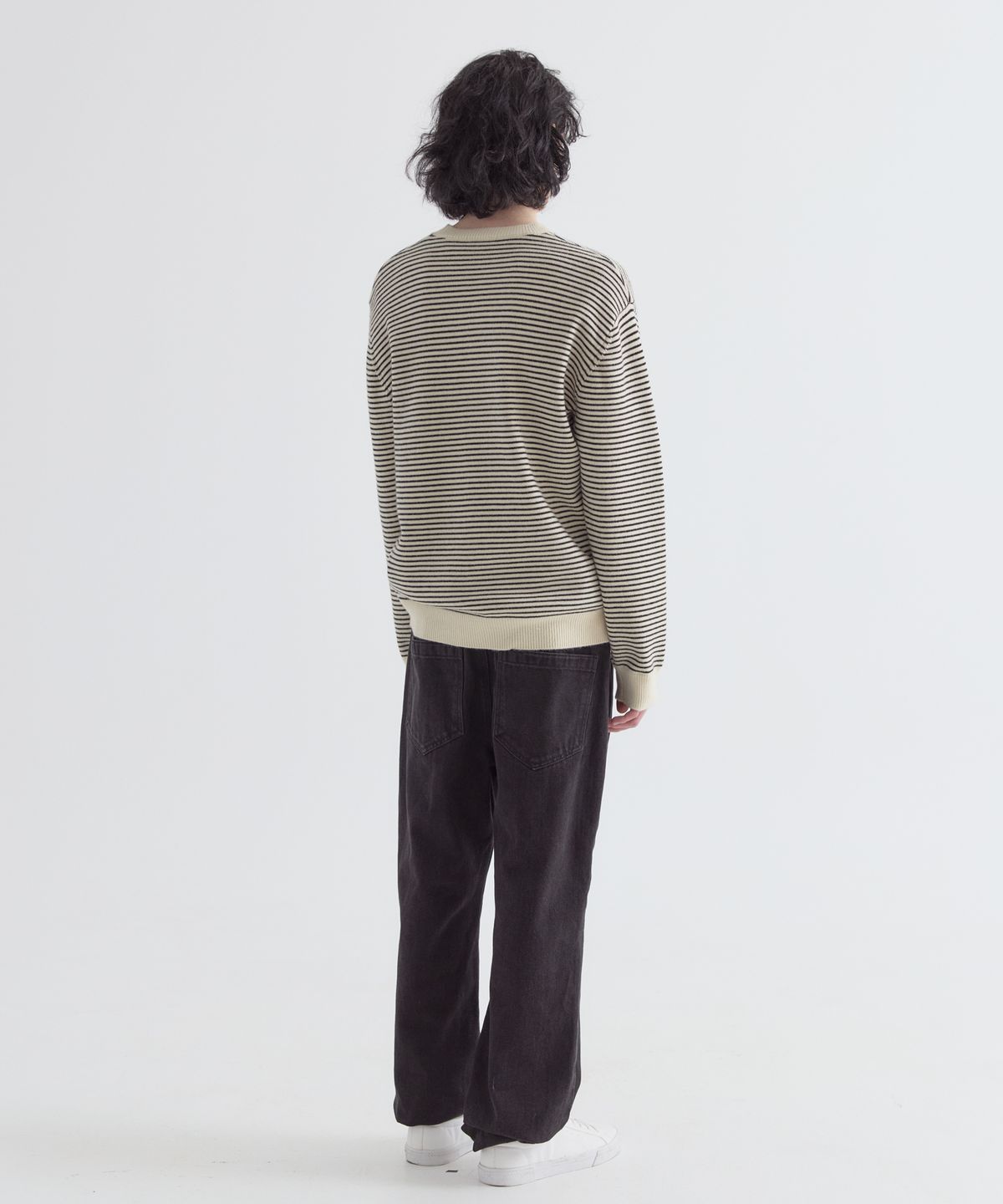 이지오(EZIO) Aube Stripe Round Knit_Ivory