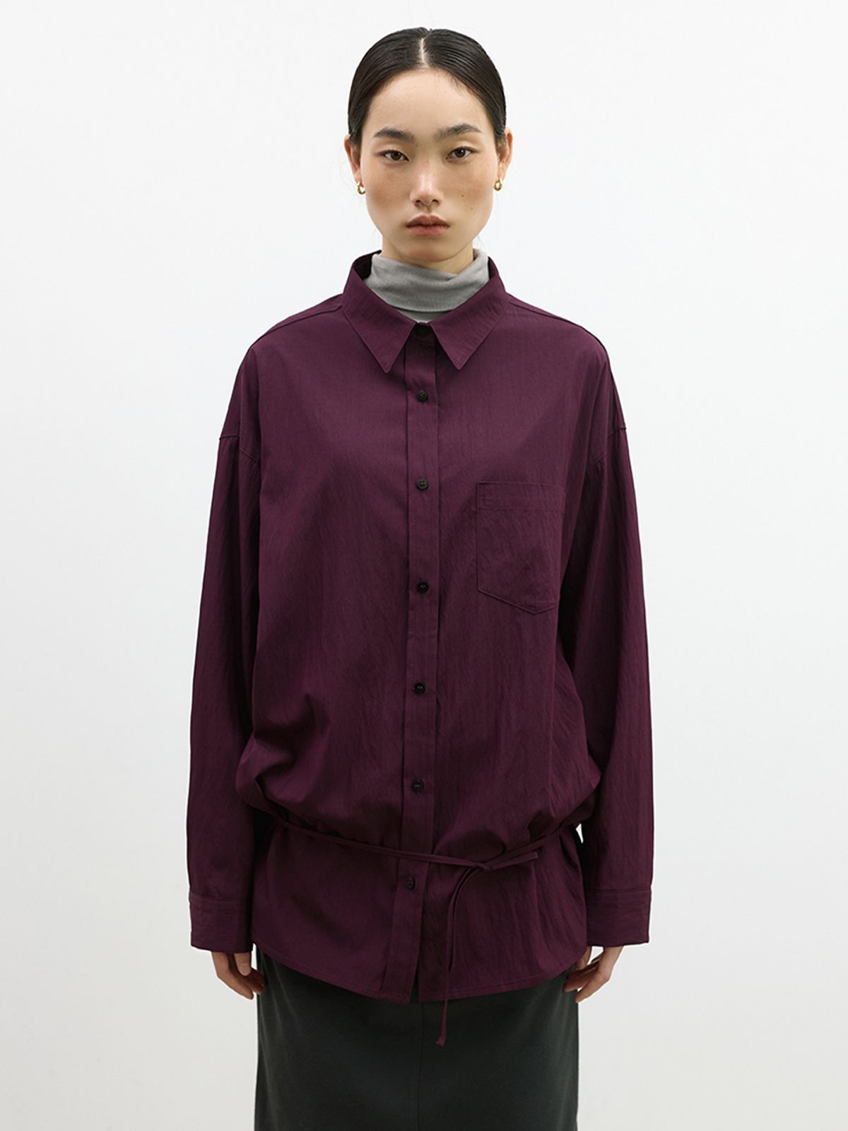 위메농(OUI MAIS NON) Milo waist string shirts