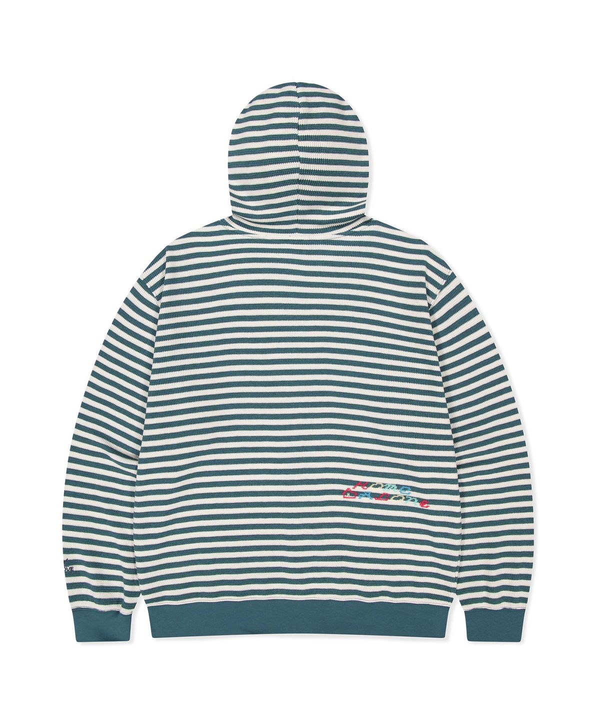 썬러브투어(SUNLOVETOUR) [HOME ALONe] Striped Waffle Zip Up Hoodie Blue