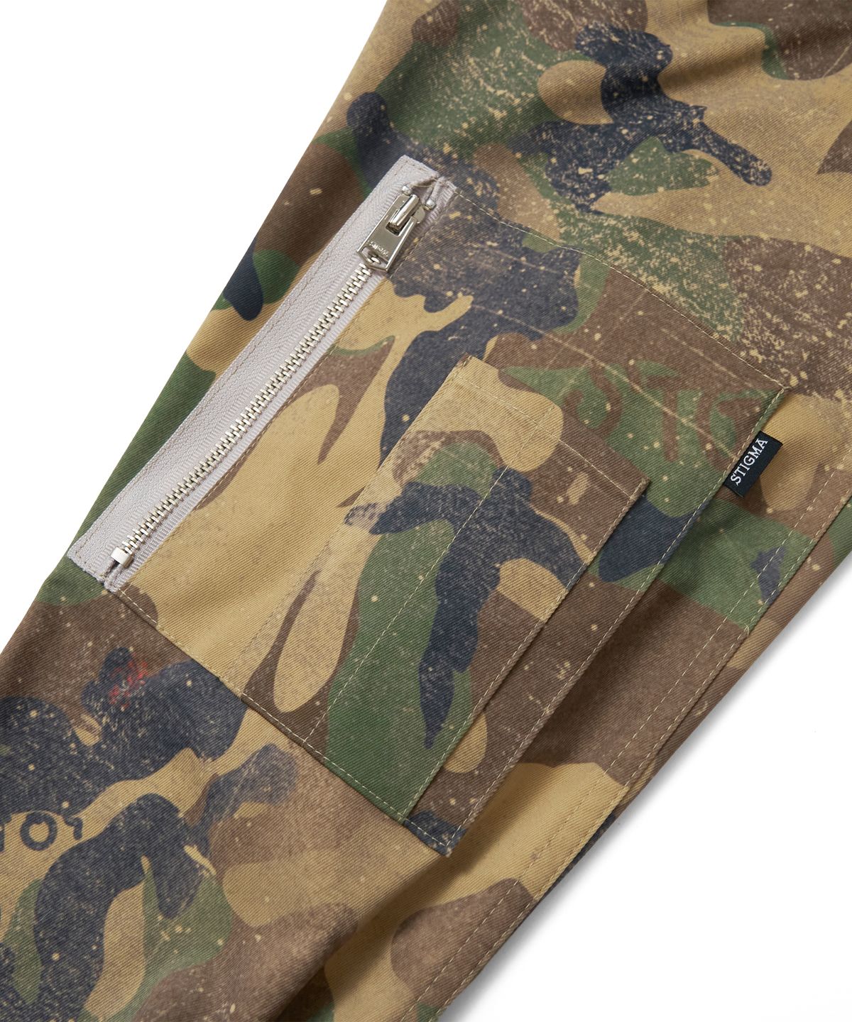 스티그마(STIGMA) S56 OVERSIZED CROP MILITARY JACKET CAMO