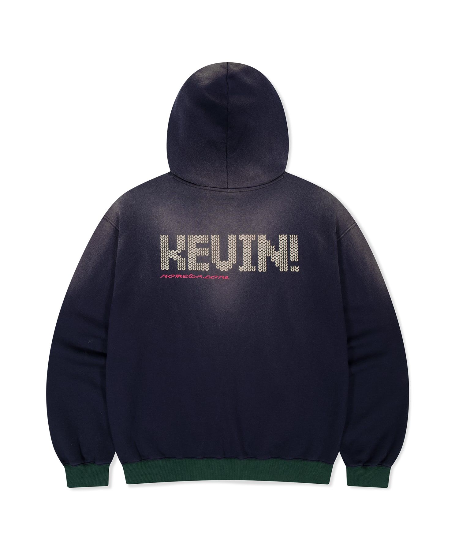 MUSINSA | SUNLOVE [HOME ALONe] Knit Effect Daybreak Hoodie Navy