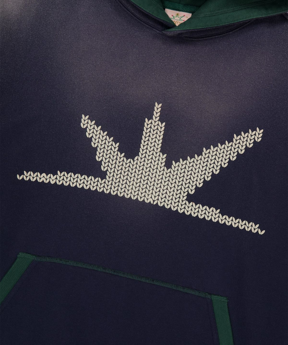 썬러브투어(SUNLOVETOUR) [HOME ALONe] Knit Effect Daybreak Hoodie Navy