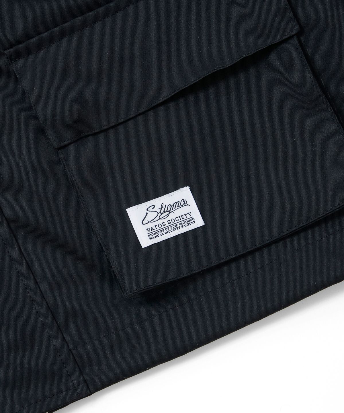 스티그마(STIGMA) S56 OVERSIZED CROP MILITARY JACKET BLACK