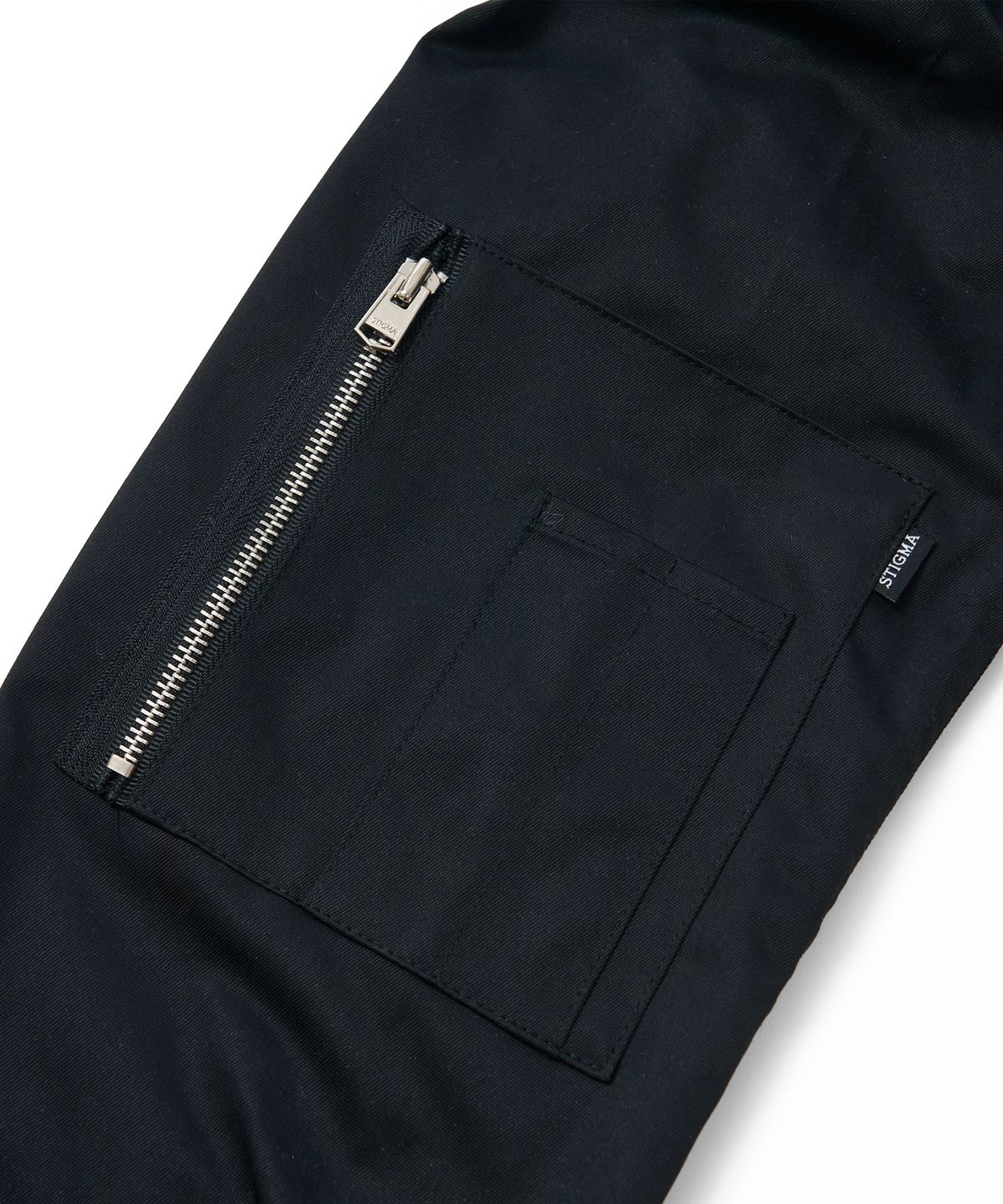 스티그마(STIGMA) S56 OVERSIZED CROP MILITARY JACKET BLACK