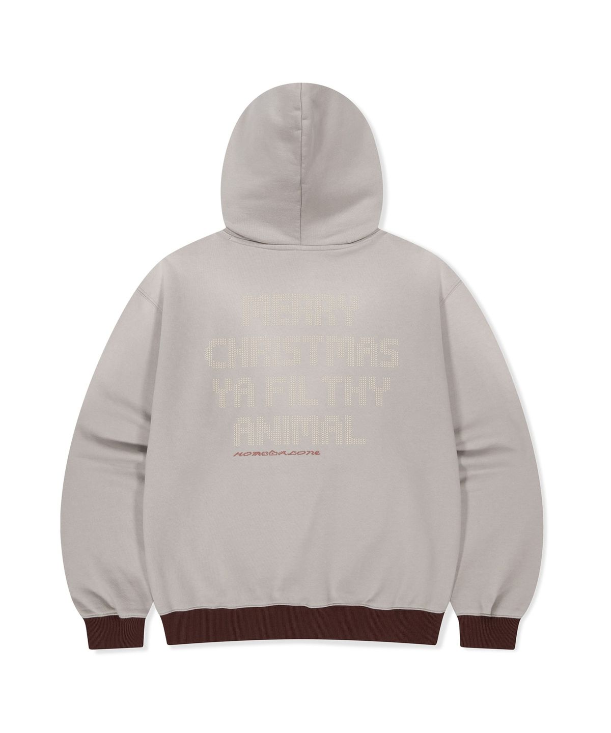 썬러브투어(SUNLOVETOUR) [HOME ALONe] Knit Effect Daybreak Hoodie Grey