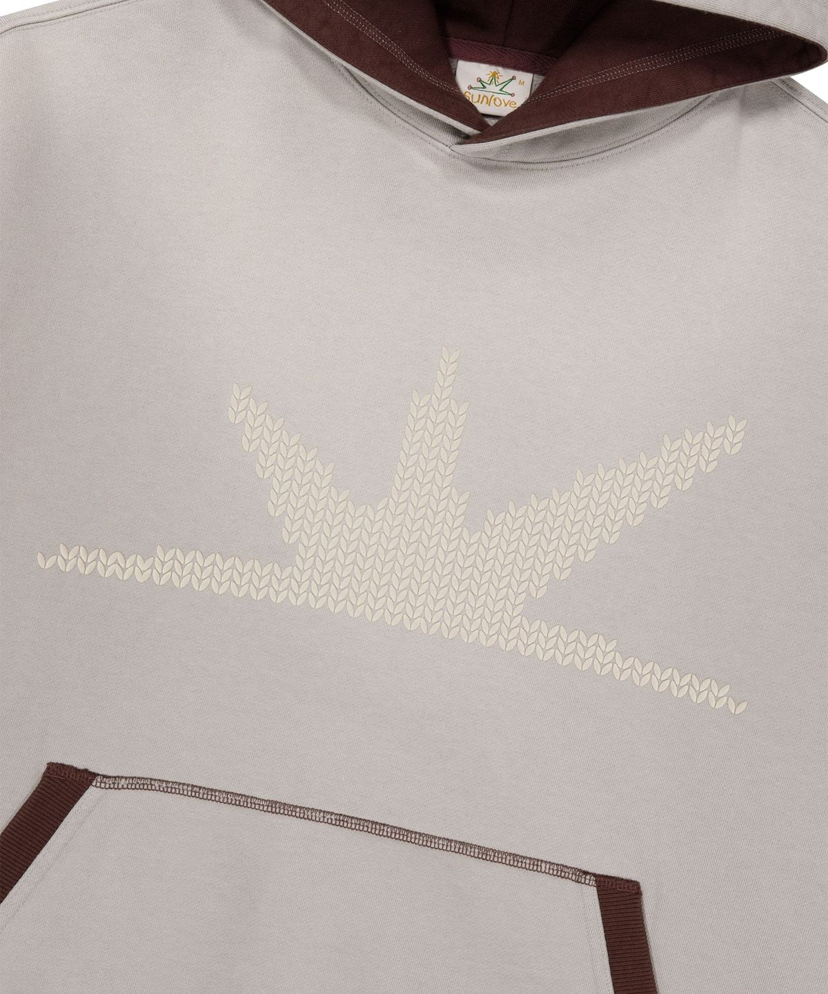 썬러브투어(SUNLOVETOUR) [HOME ALONe] Knit Effect Daybreak Hoodie Grey