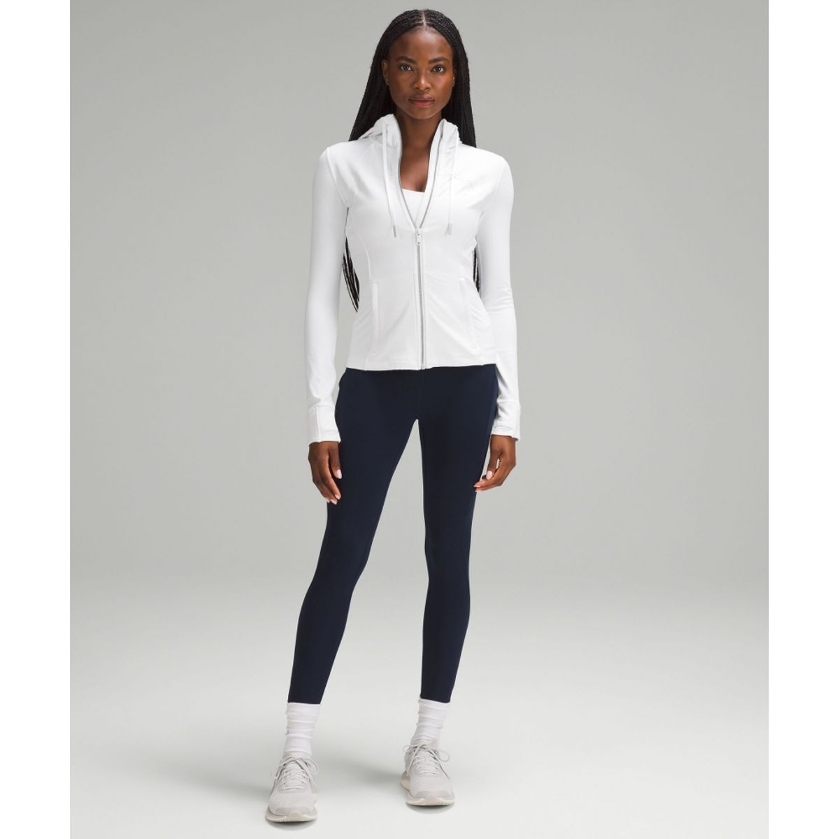 룰루레몬(LULULEMON) 후드 디파인 재킷 메쉬 벤트 *Nulu  WHT