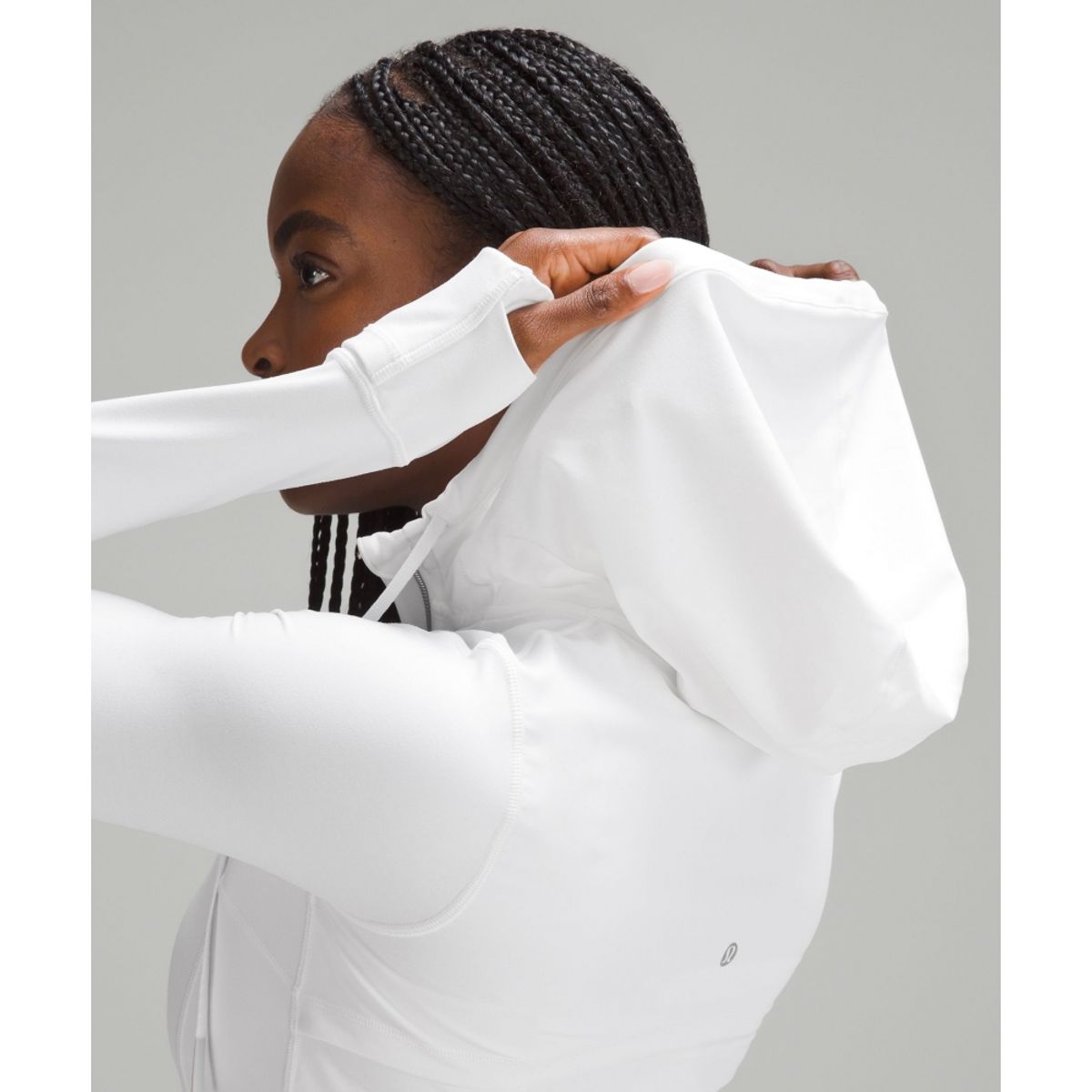 룰루레몬(LULULEMON) 후드 디파인 재킷 메쉬 벤트 *Nulu  WHT