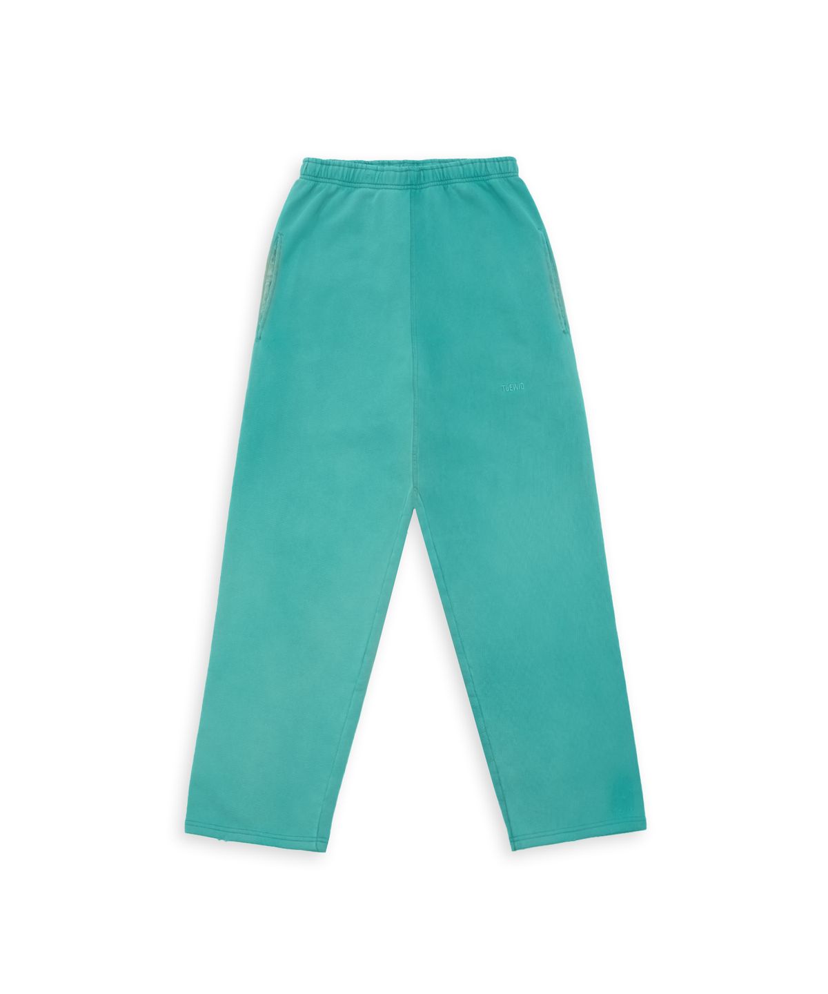투위드(TUEWID) tuewid classic embroidery set up pants in turquoise