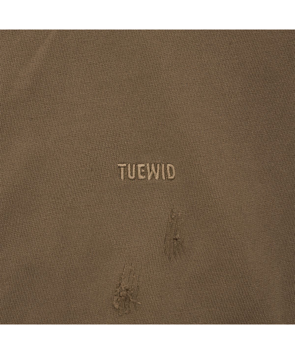 투위드(TUEWID) tuewid classic embroidery set up zip-up in umber