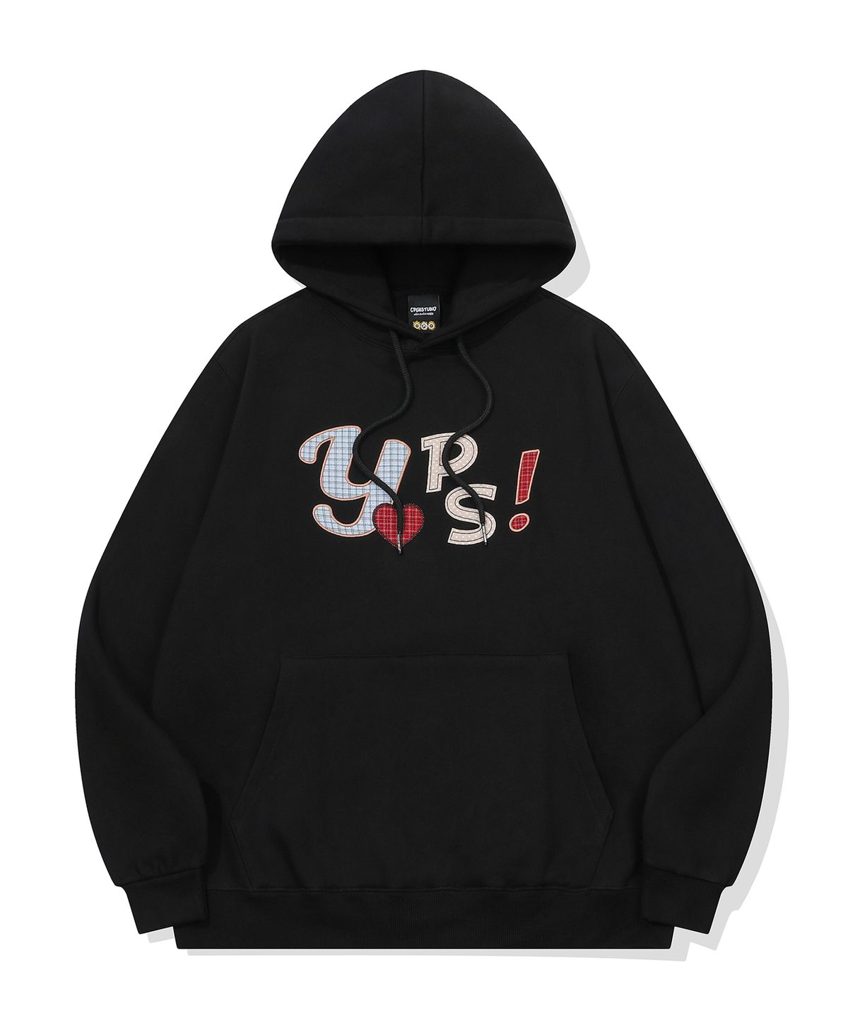 꼼파뇨(CPGN STUDIO) 와이피에스 패치 후드티 블랙