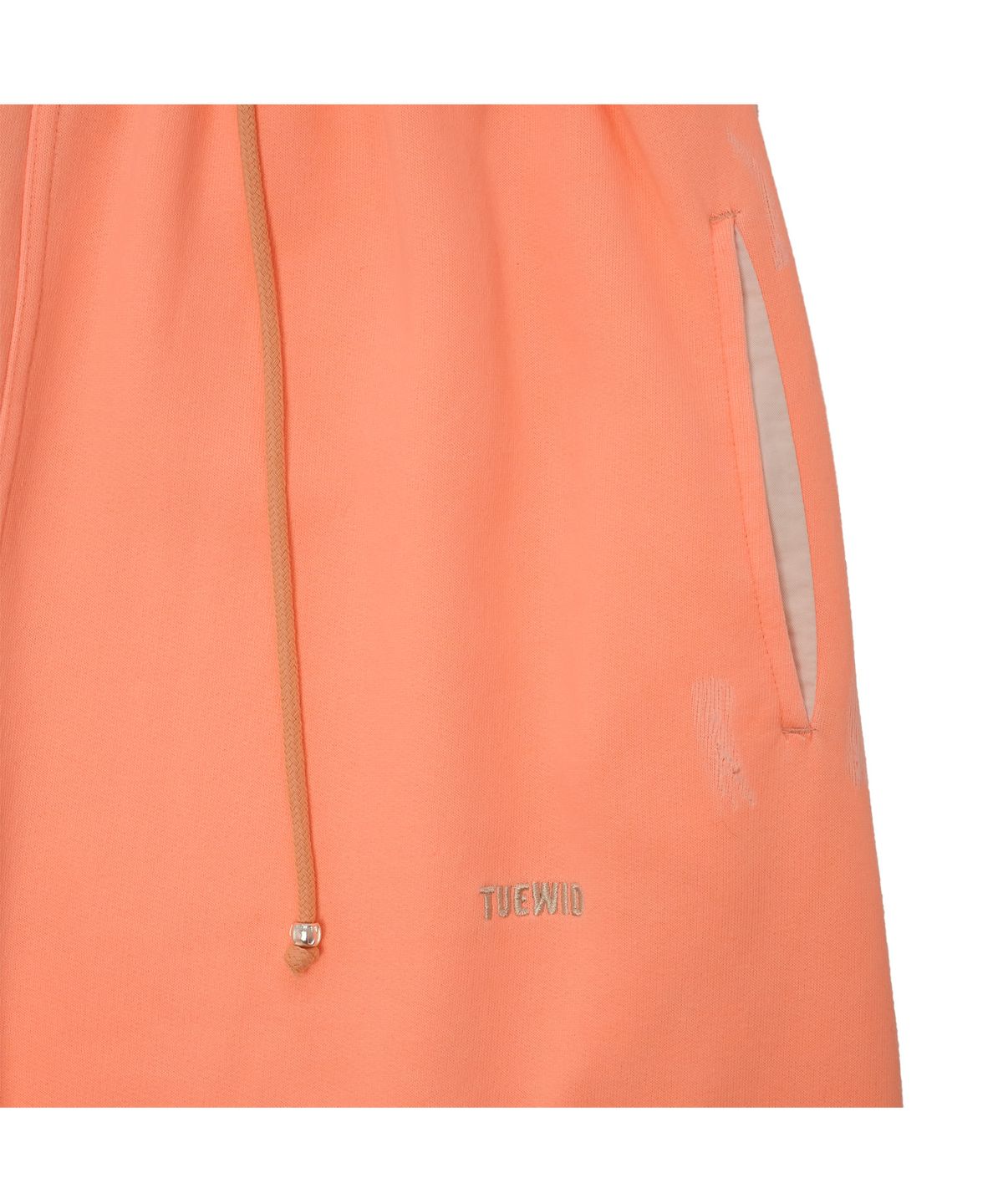 투위드(TUEWID) Tuewid classic embroidery raw edge fit pants in soda