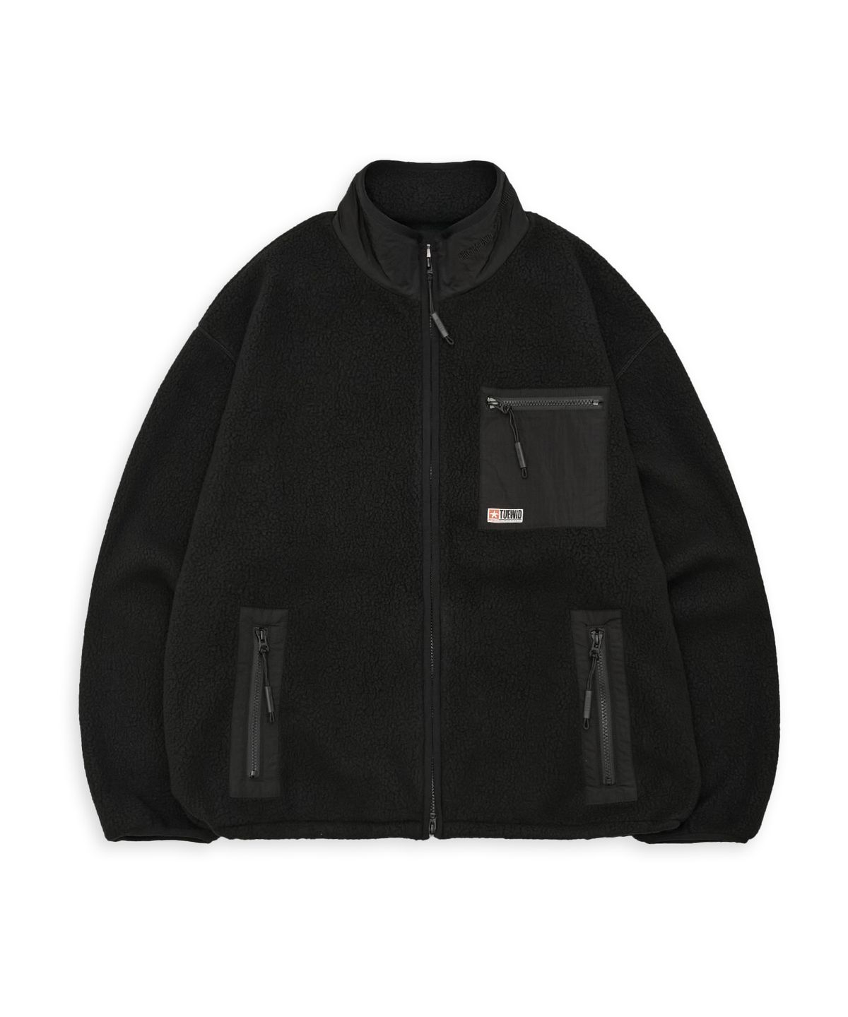 투위드(TUEWID) Tuewid city fleece set up jacket in carbon black