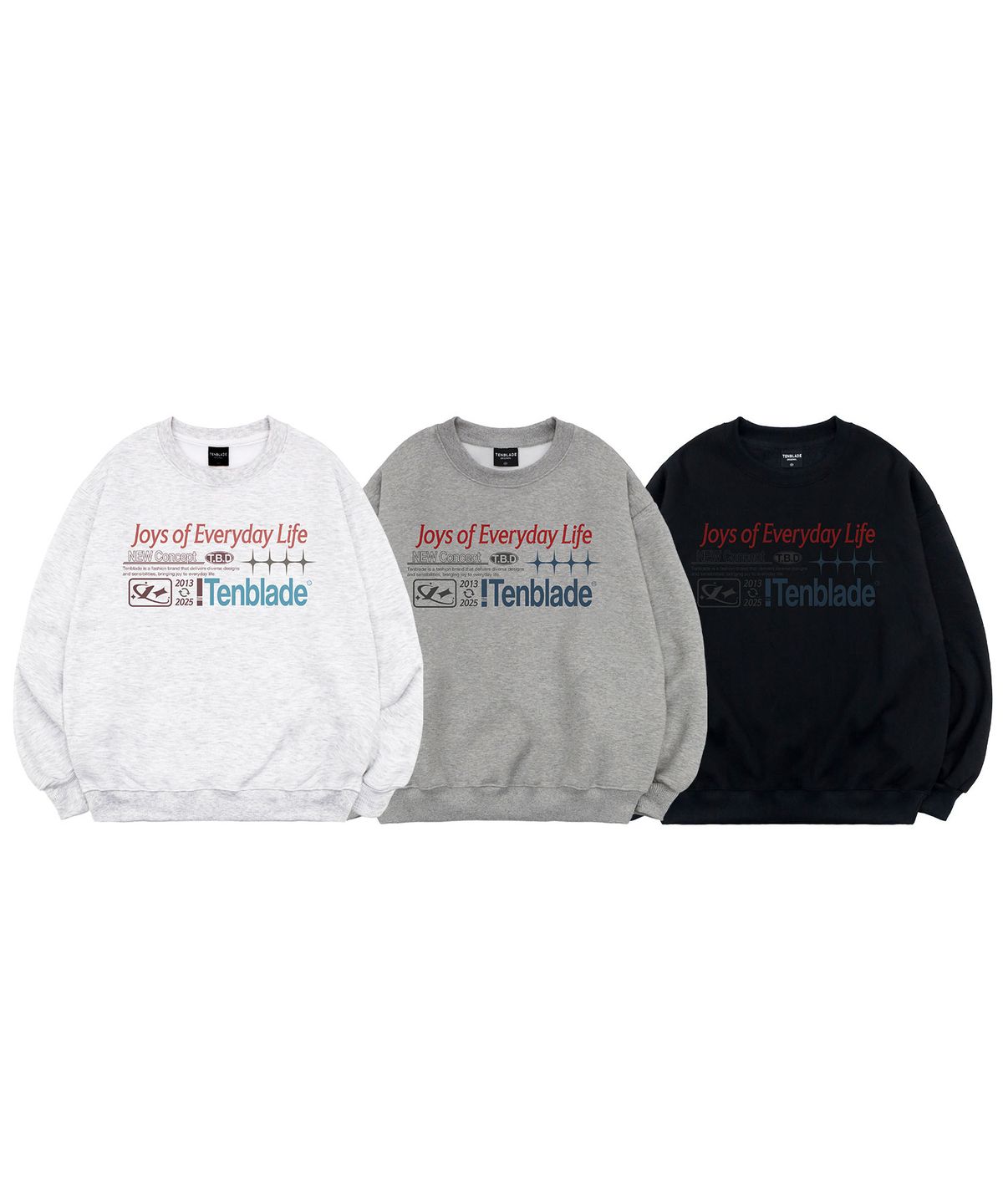 텐블레이드(TENBLADE) 데일리 글리머 맨투맨 (2컬러)