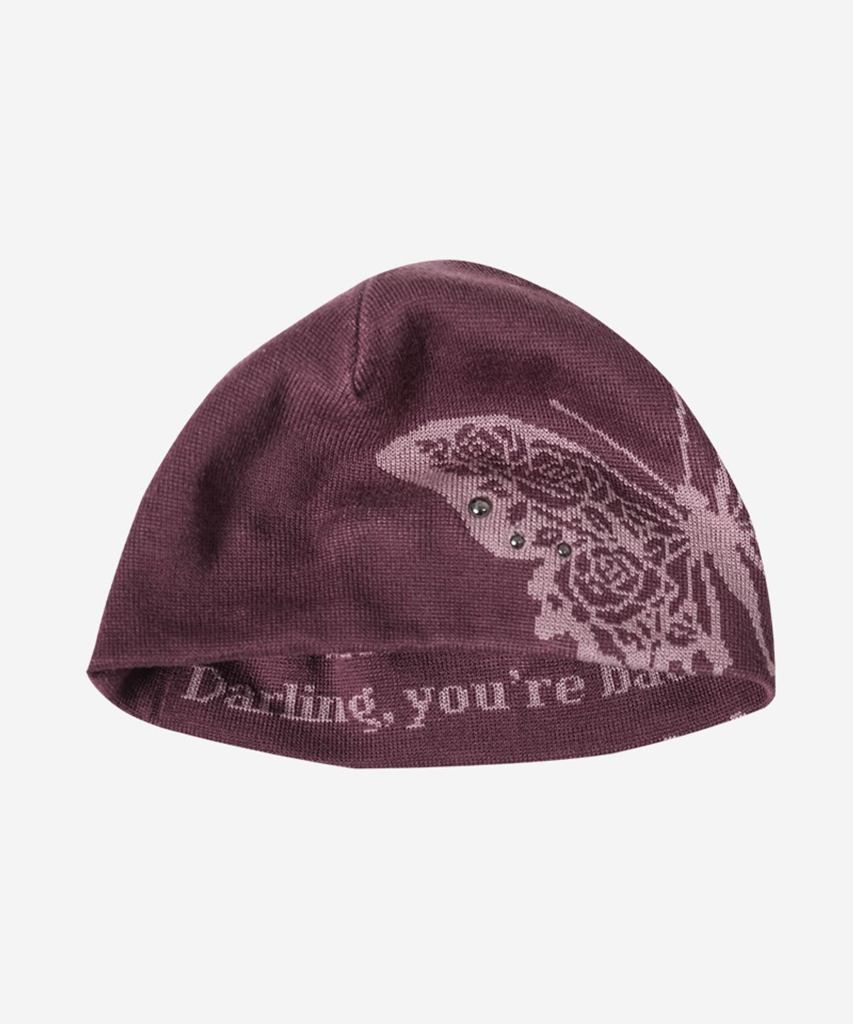 달링유어배드(DARLING, YOU'RE BAD) ROSE BUTTERFLY BEANIE #MAUVE