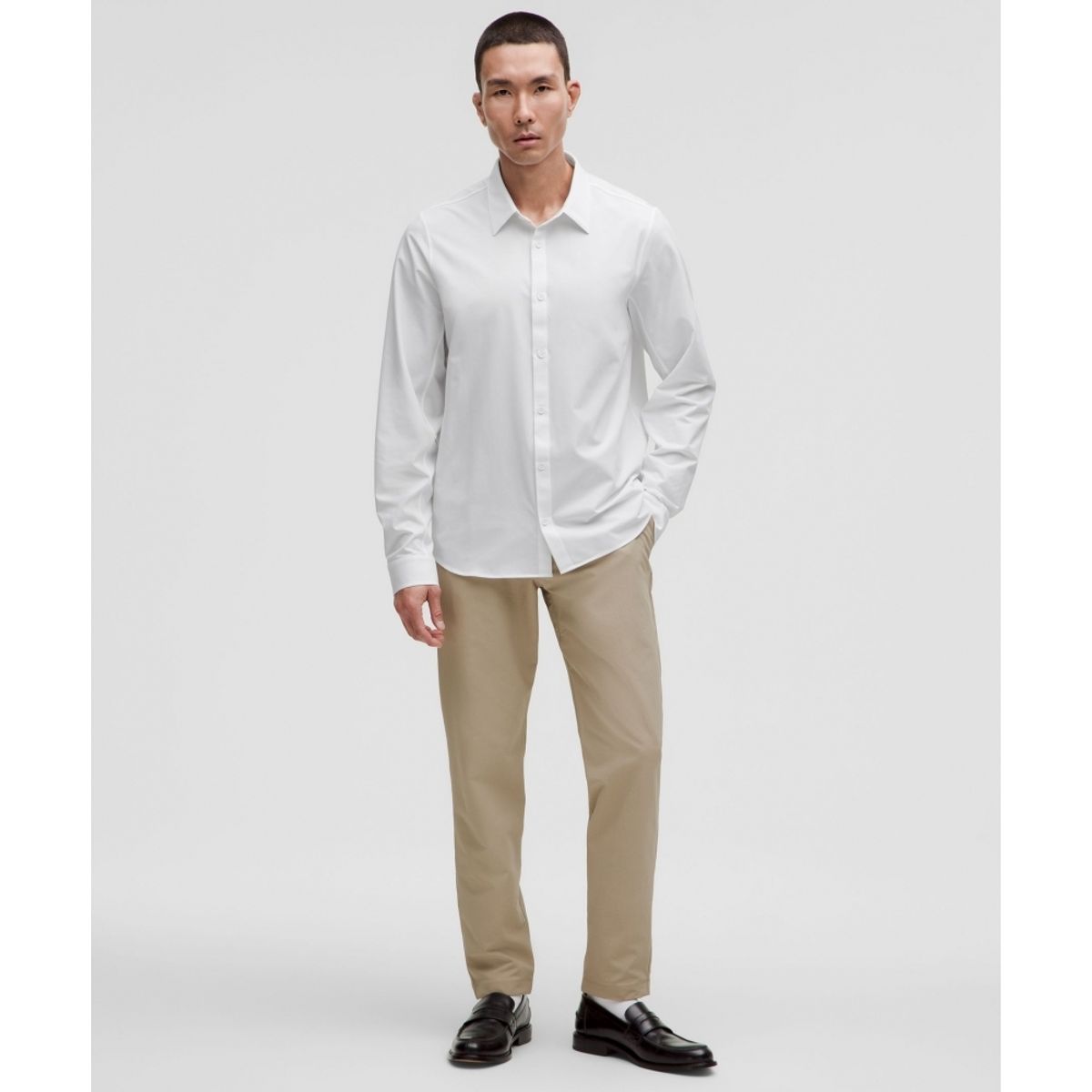 룰루레몬(LULULEMON) 뉴 벤처 롱슬리브 셔츠 *업데이티드 클래식 핏  WHT
