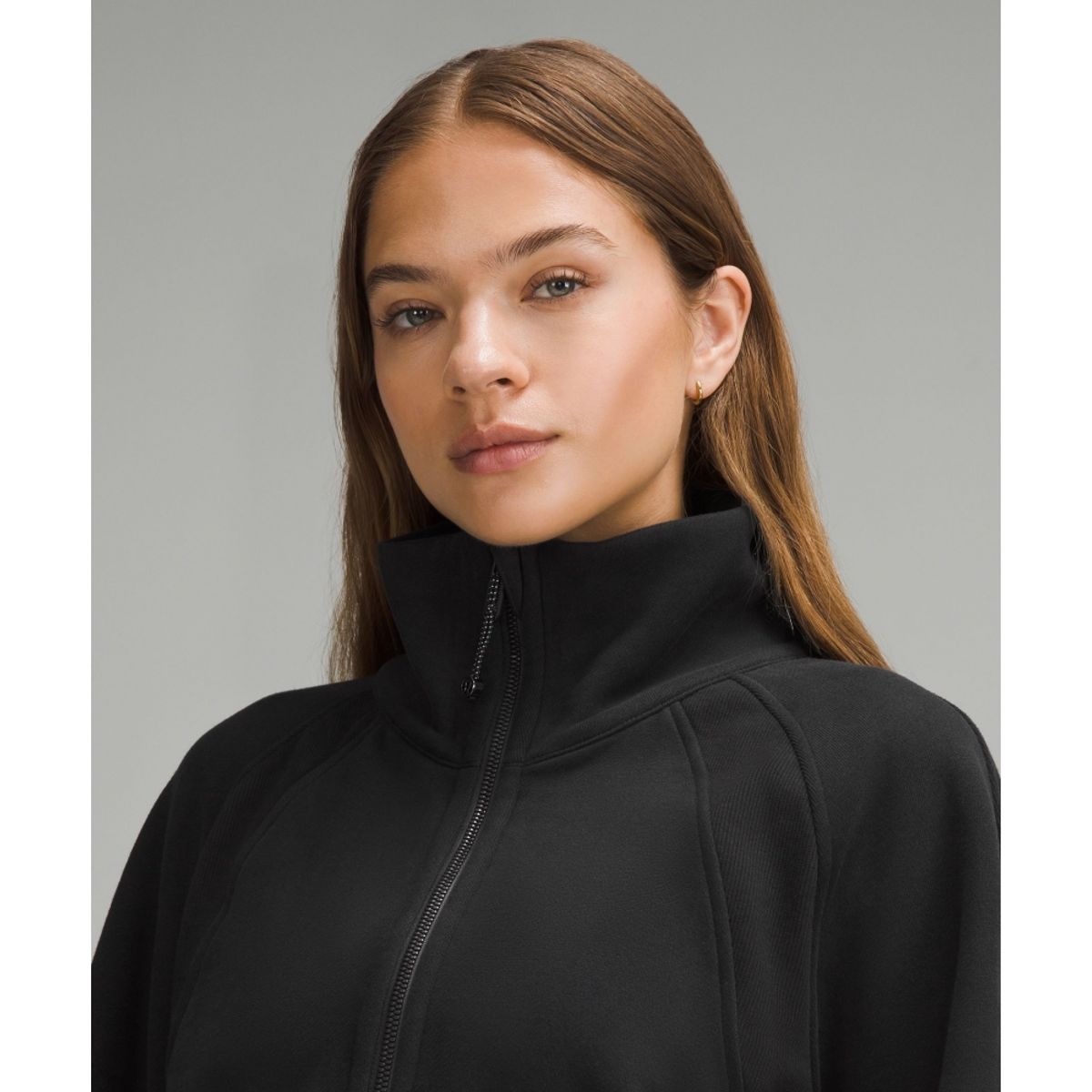 룰루레몬(LULULEMON) 스쿠바 오버사이즈드 퍼넬넥 하프집  BLK