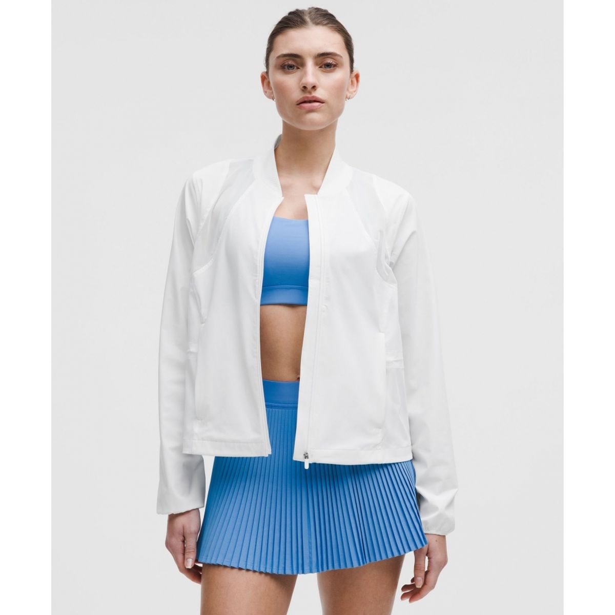 룰루레몬(LULULEMON) 메쉬 벤틸레이티드 테니스 재킷  WHT