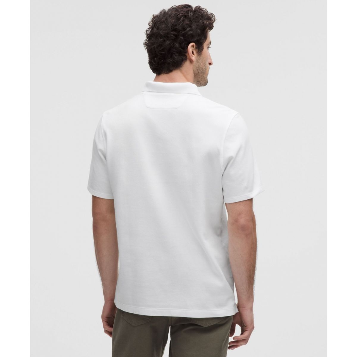 룰루레몬(LULULEMON) 코튼 피케 숏슬리브 폴로 셔츠  WHT