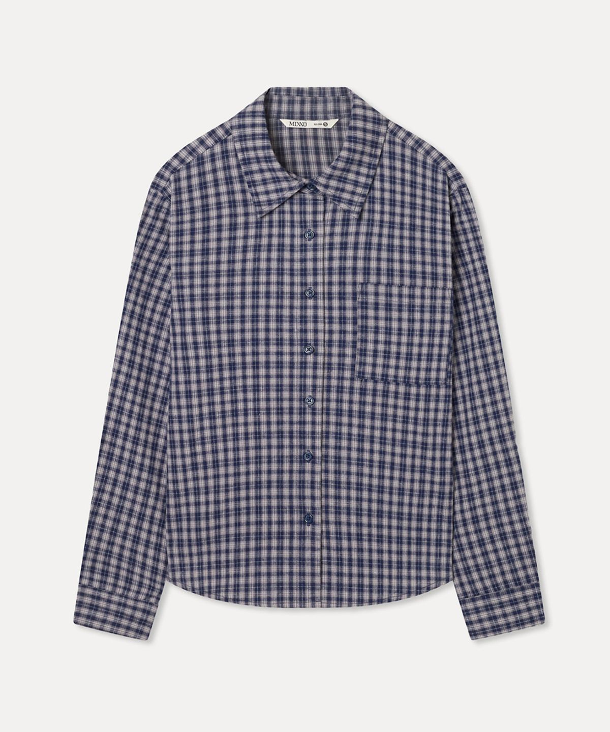 미쏘(MIXXO) 정핏 체크 셔츠 RE YWFT20C_MIWYWG10QC