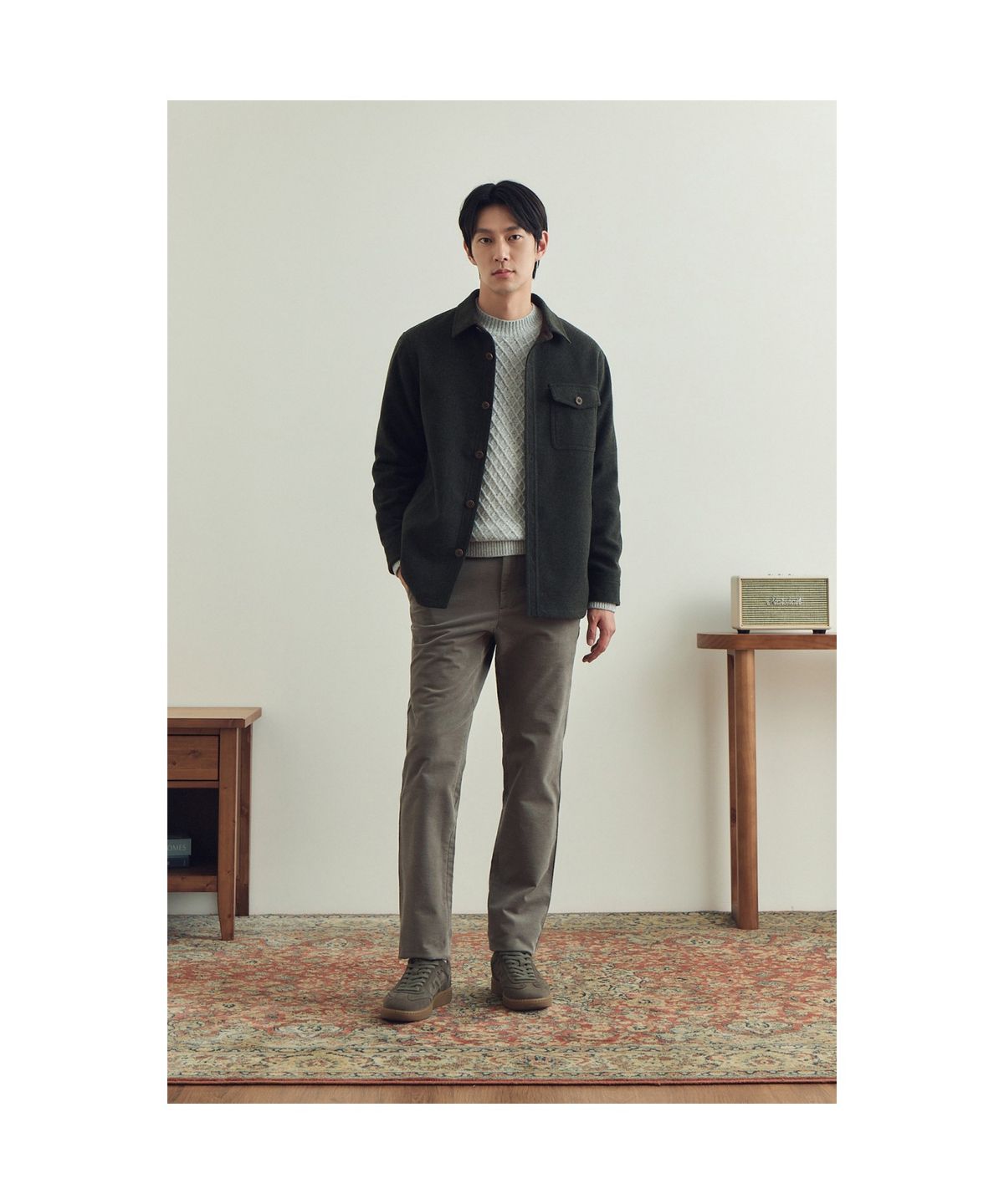 브렌우드(BRENTWOOD) 변형 몰스킨 솔리드 기모 팬츠  BRPAW25611GYL